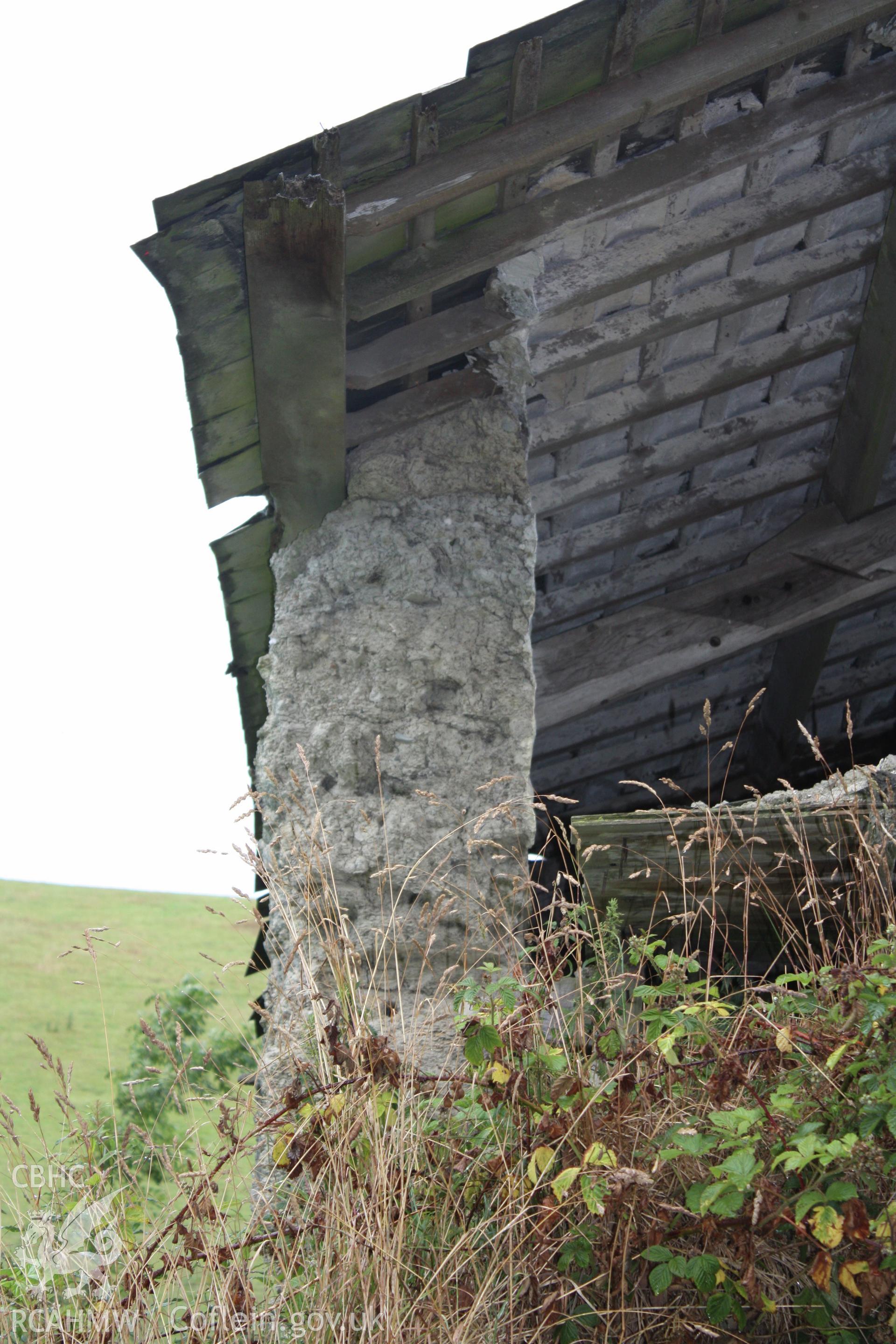 Showing section through collapsed wall