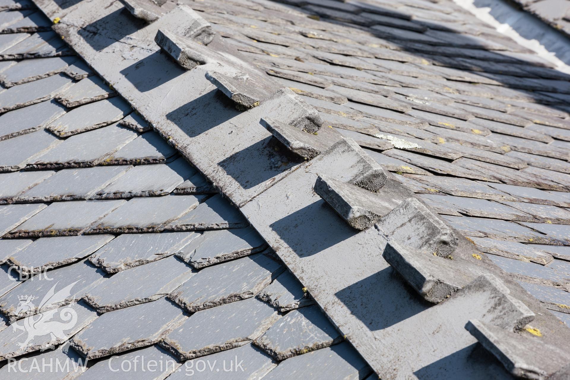 Detail of the Kellow patent ridge tiles