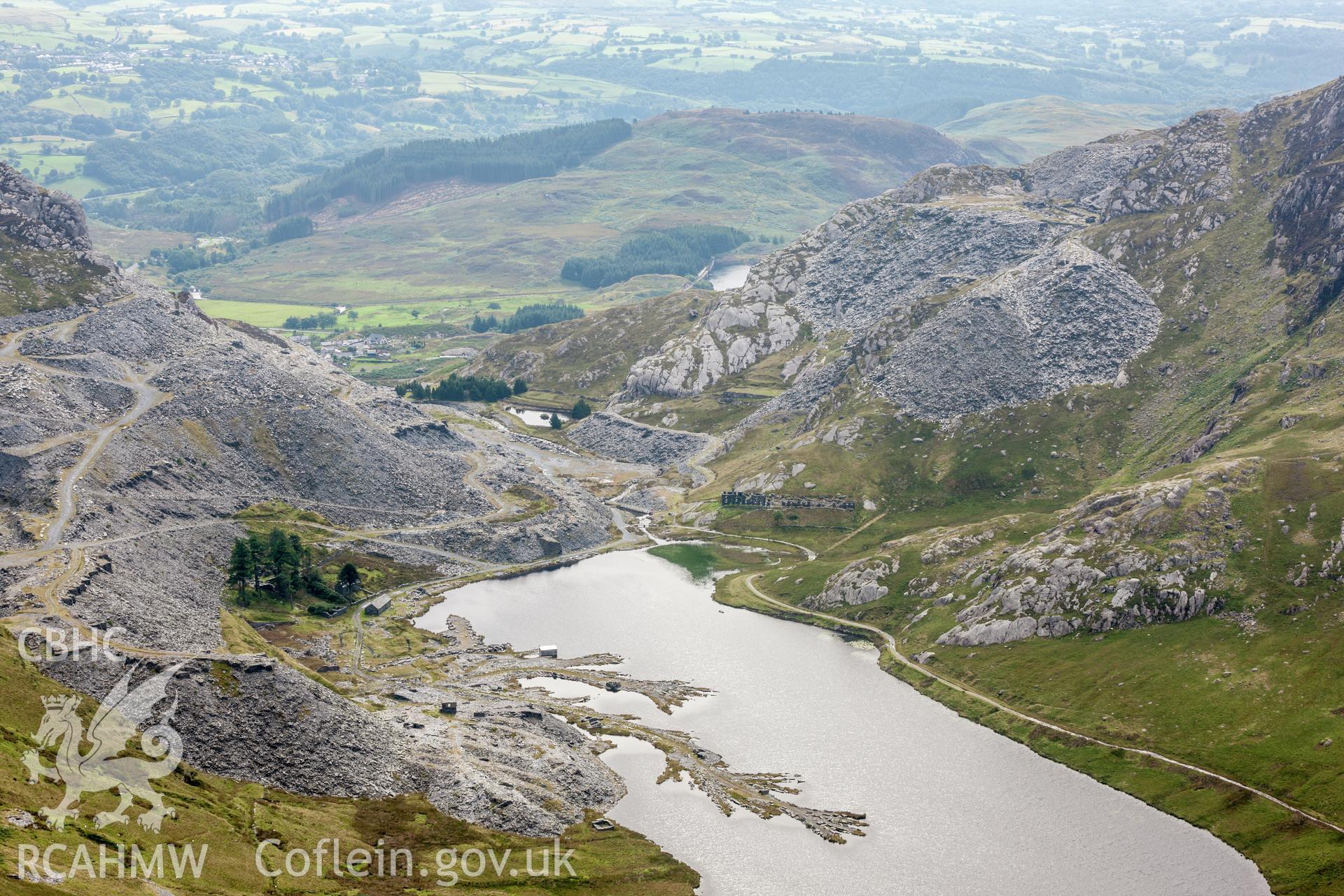 View of Cwmorthin and Wrysgan Quarries from the  north