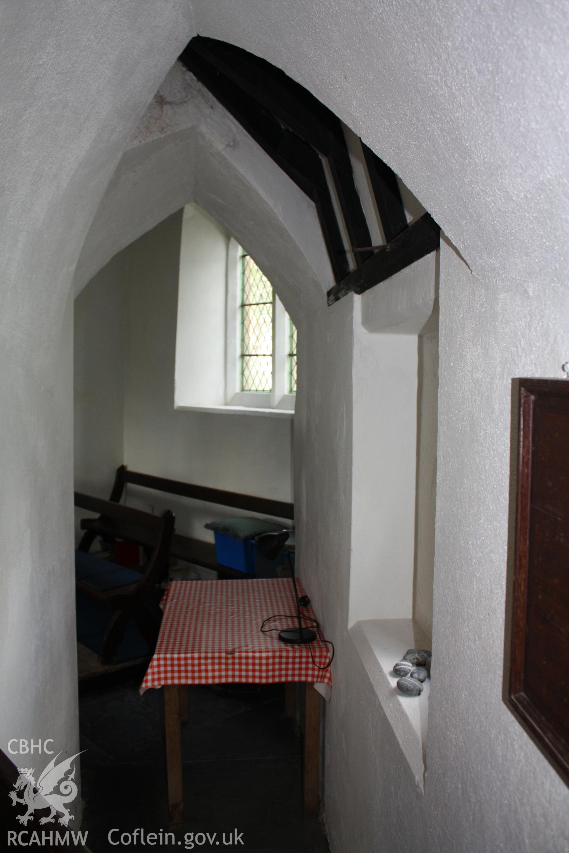 Entrance to extension in northern wall