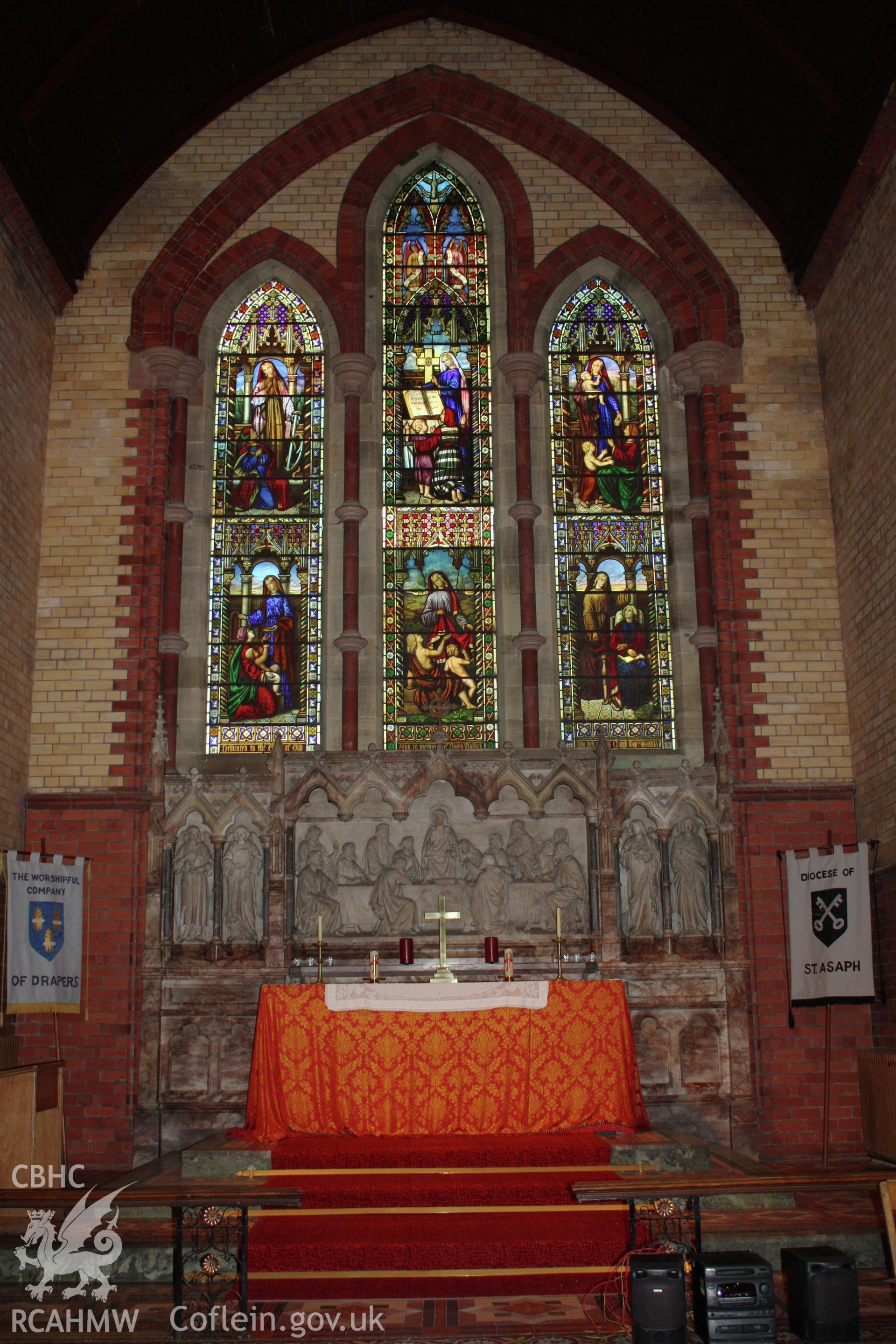 St Davids Church, Denbigh detail of end of chancel