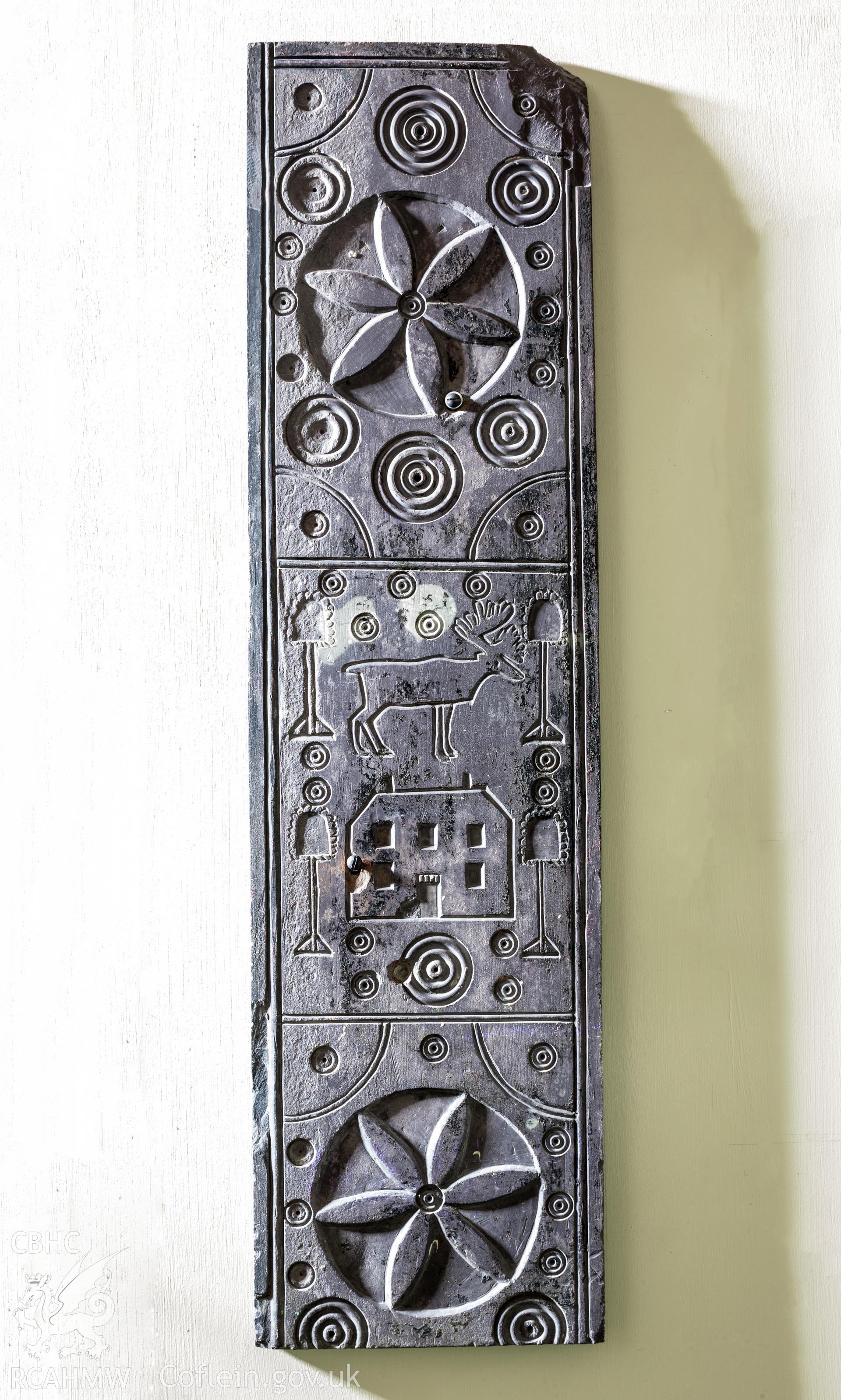 Ornamental carved slate in Museum
