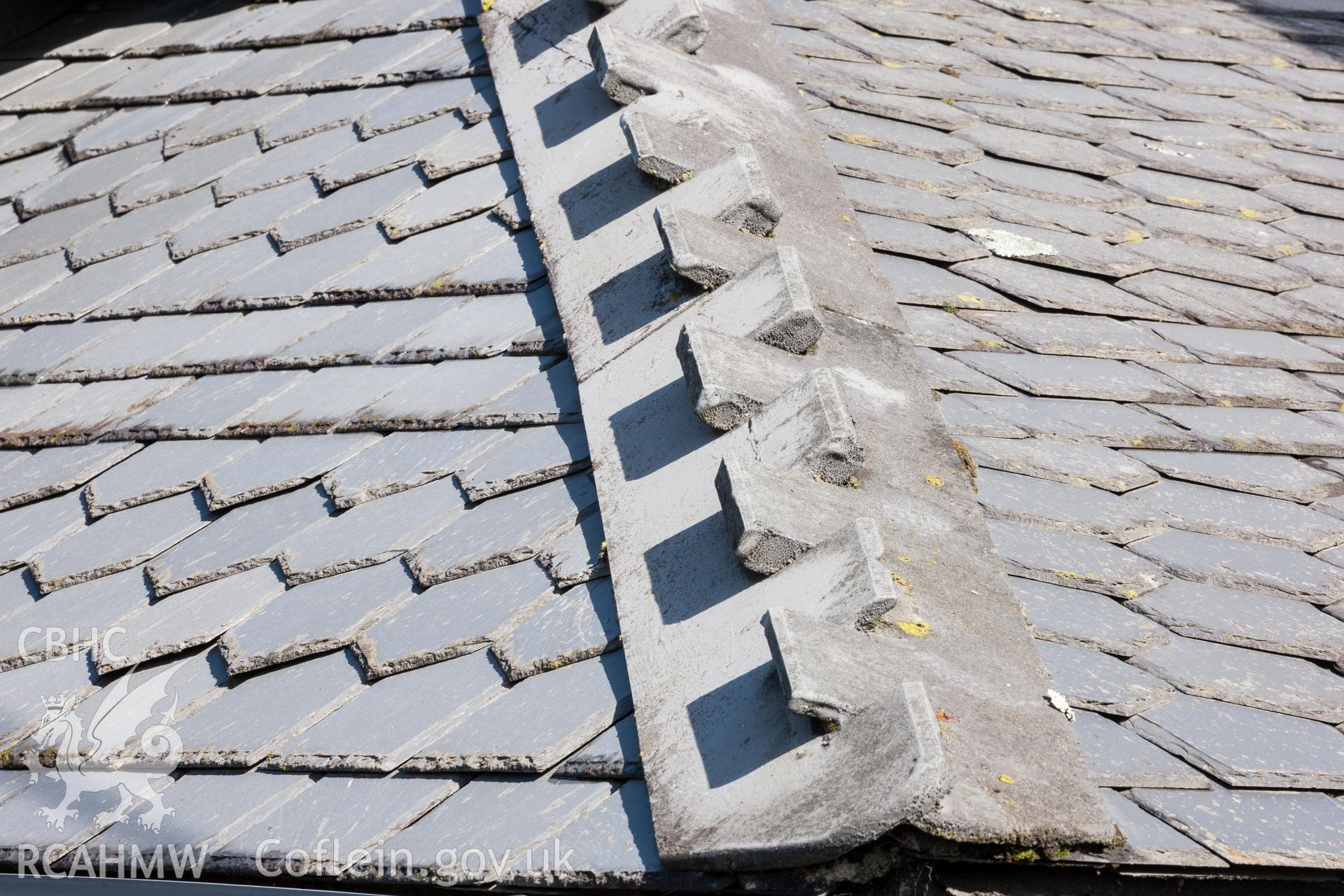 Detail of the Kellow patent ridge tiles