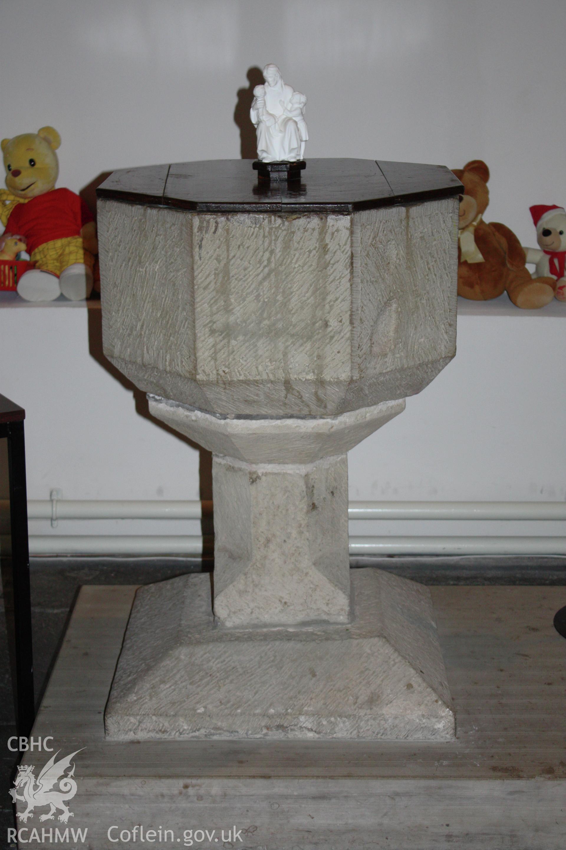 St Marcella's Church detail of font