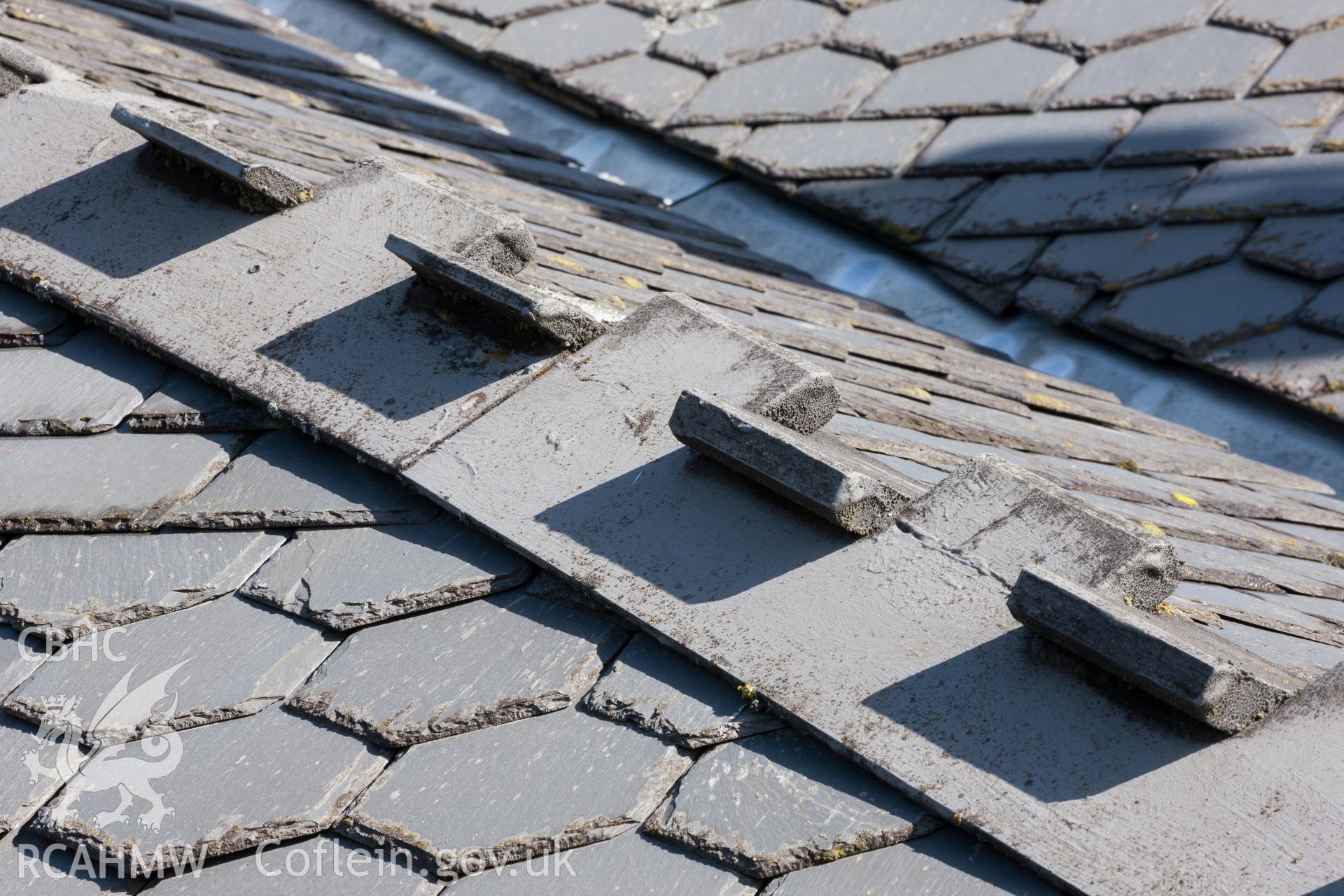 Detail of the Kellow patent ridge tiles