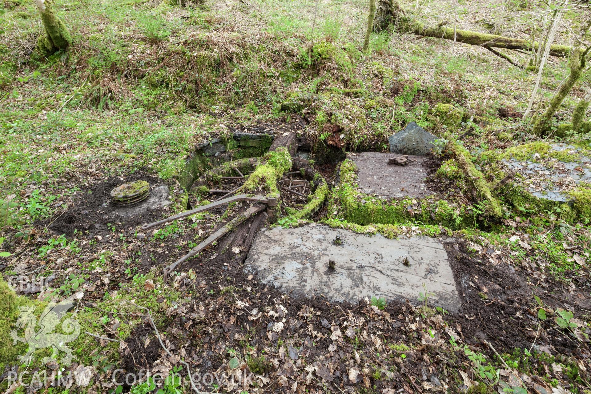 Sheave for counterbalance incline viewed from the east