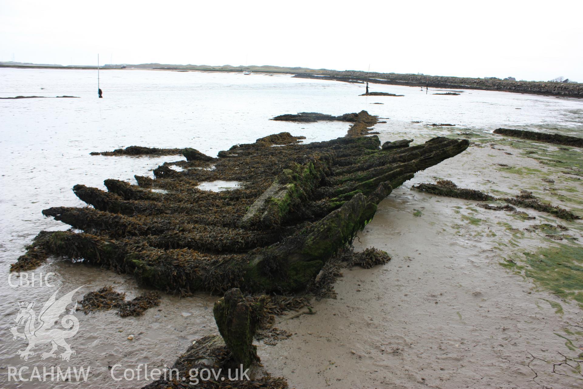 Floors, keel and keelson viewed from stern looking towards the bow (east to west)