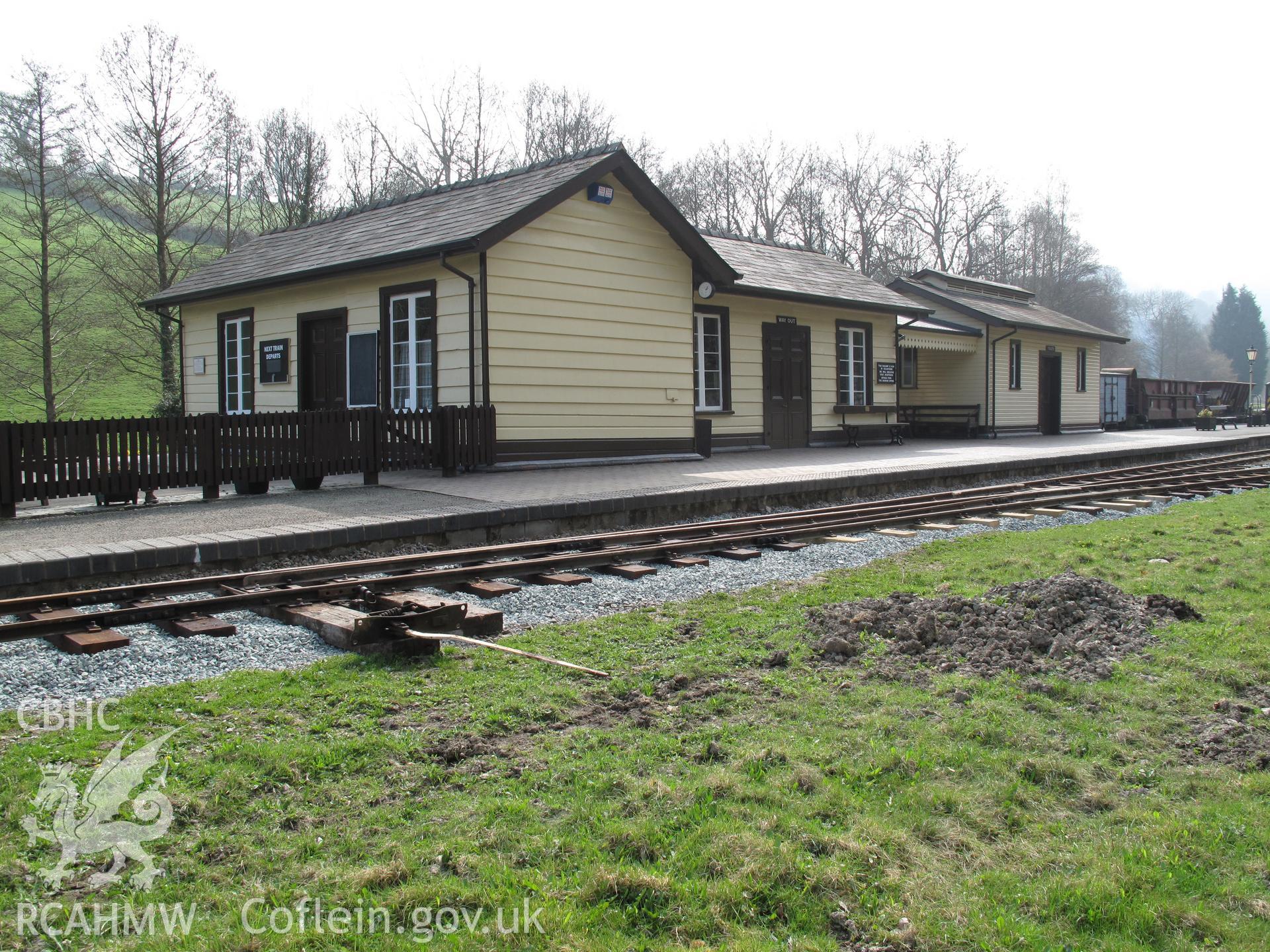 View of Raven Square Station, Welshpool, from the northeast, taken by Brian Malaws on 03 April 2010.