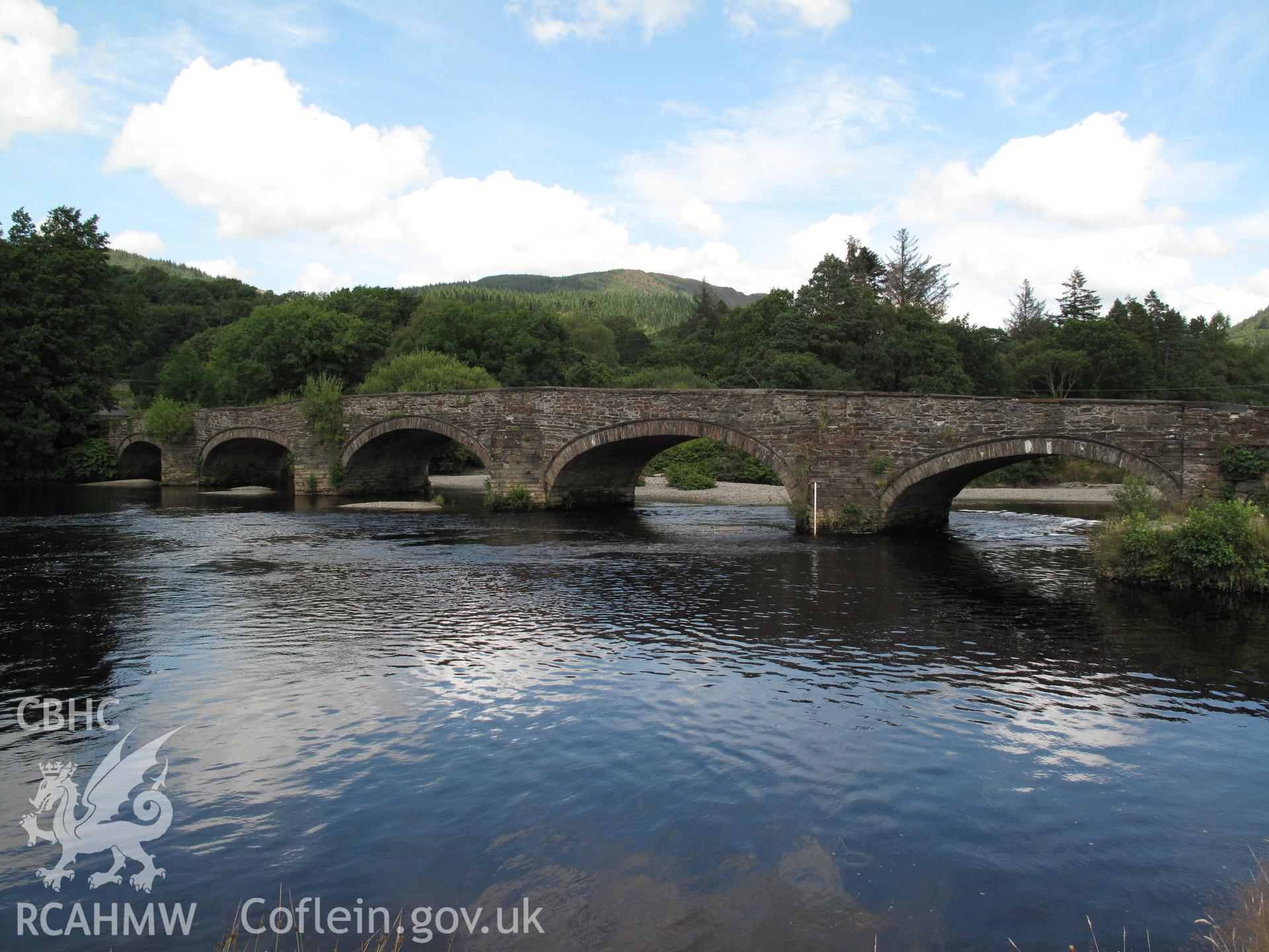 View of Llanelltyd Bridge from the south, taken by Brian Malaws on 05 August 2009.