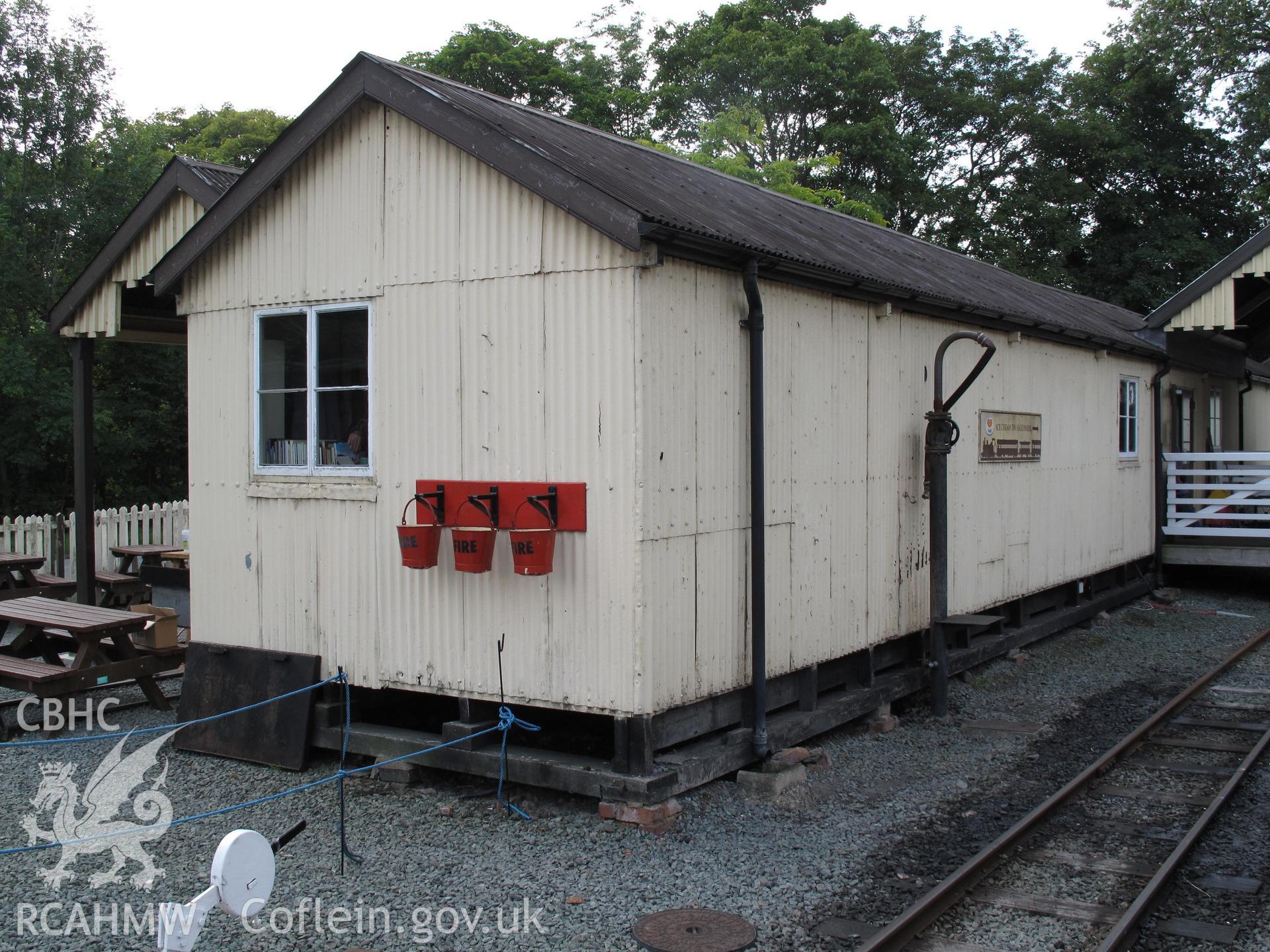Shop at Llanfair Caereinion railway station from the north, taken by Brian Malaws on 03 September 2010.
