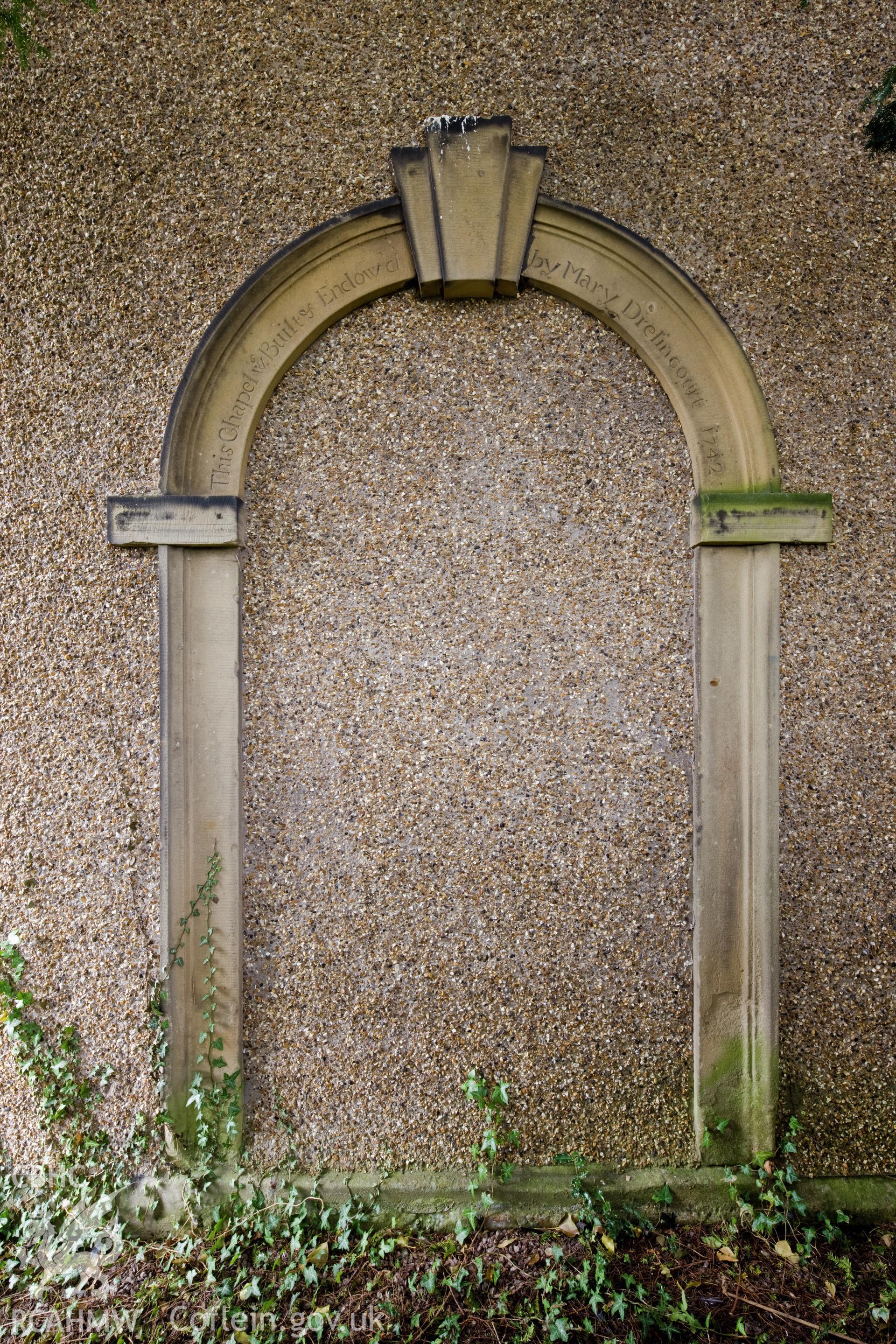 Original entrance, to east of current porch.