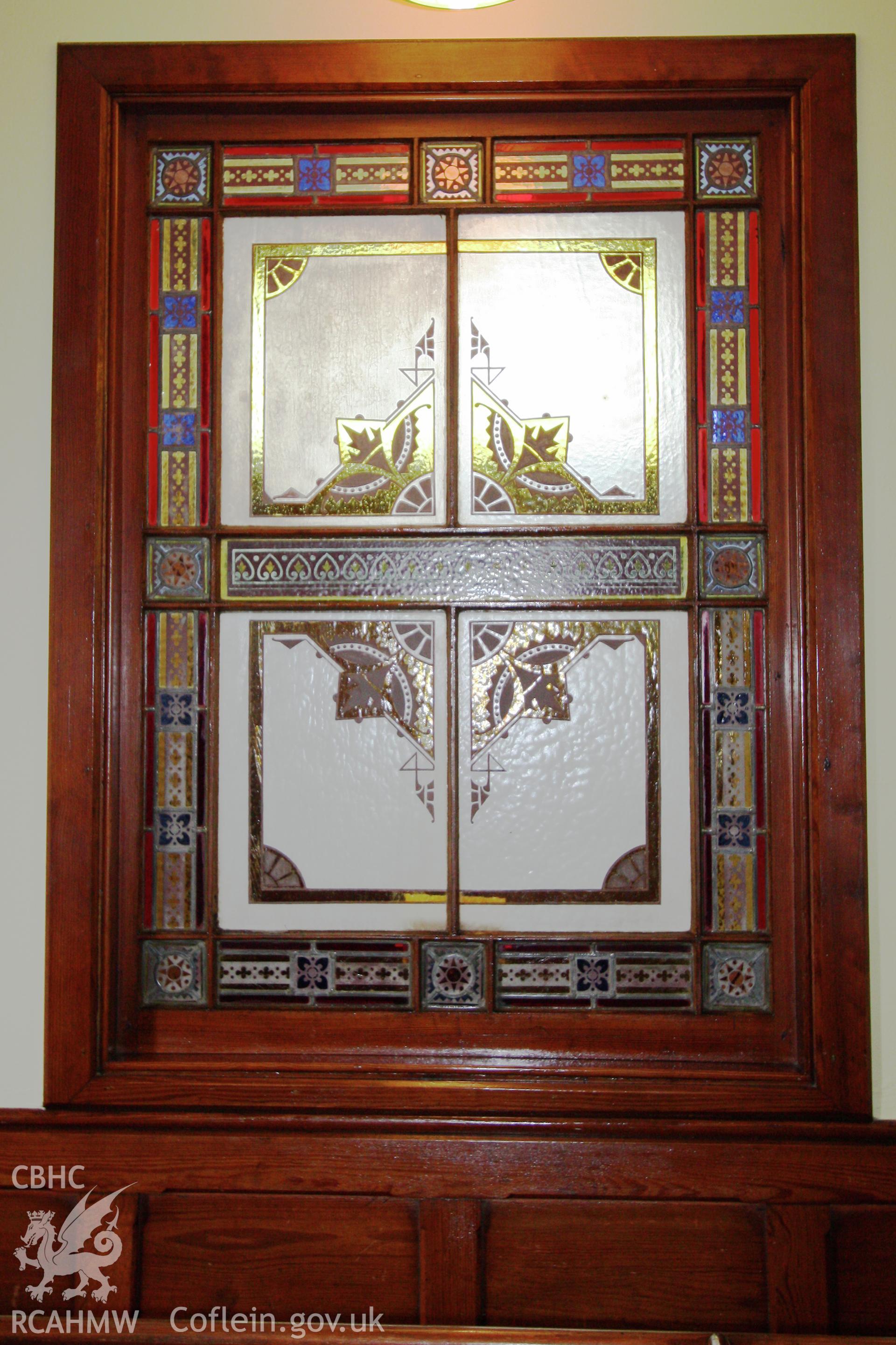 Shiloh Welsh Calvinist Methodist Chapel,detail of vestibule window.
