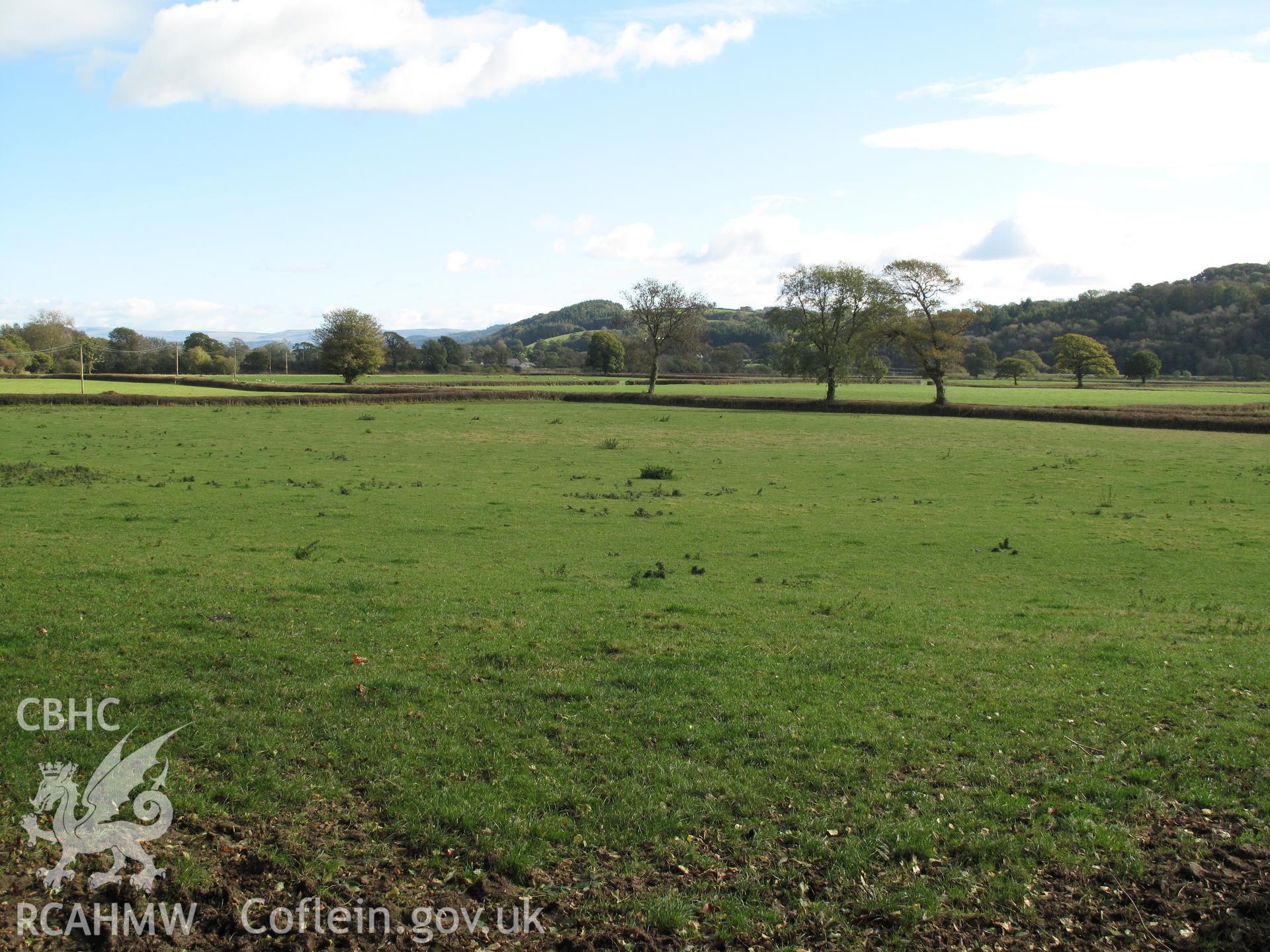 Battlesites of Cymerau and Ystrad Rwnws from the west, taken by Brian Malaws on 20 October 2010.