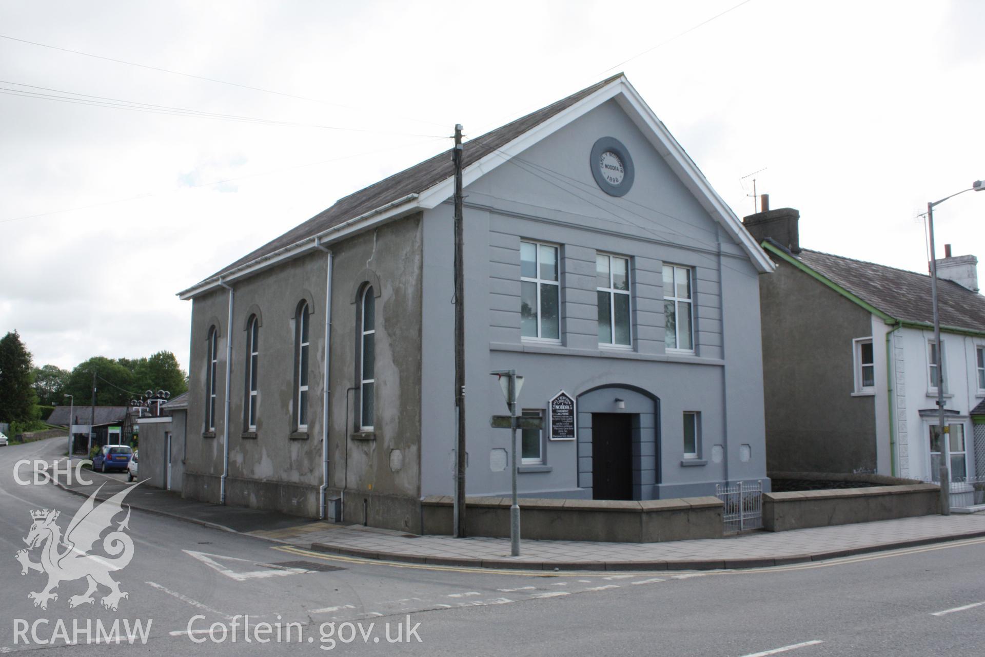 Noddfa Welsh Baptist Church, three-quarter view from the north-west.