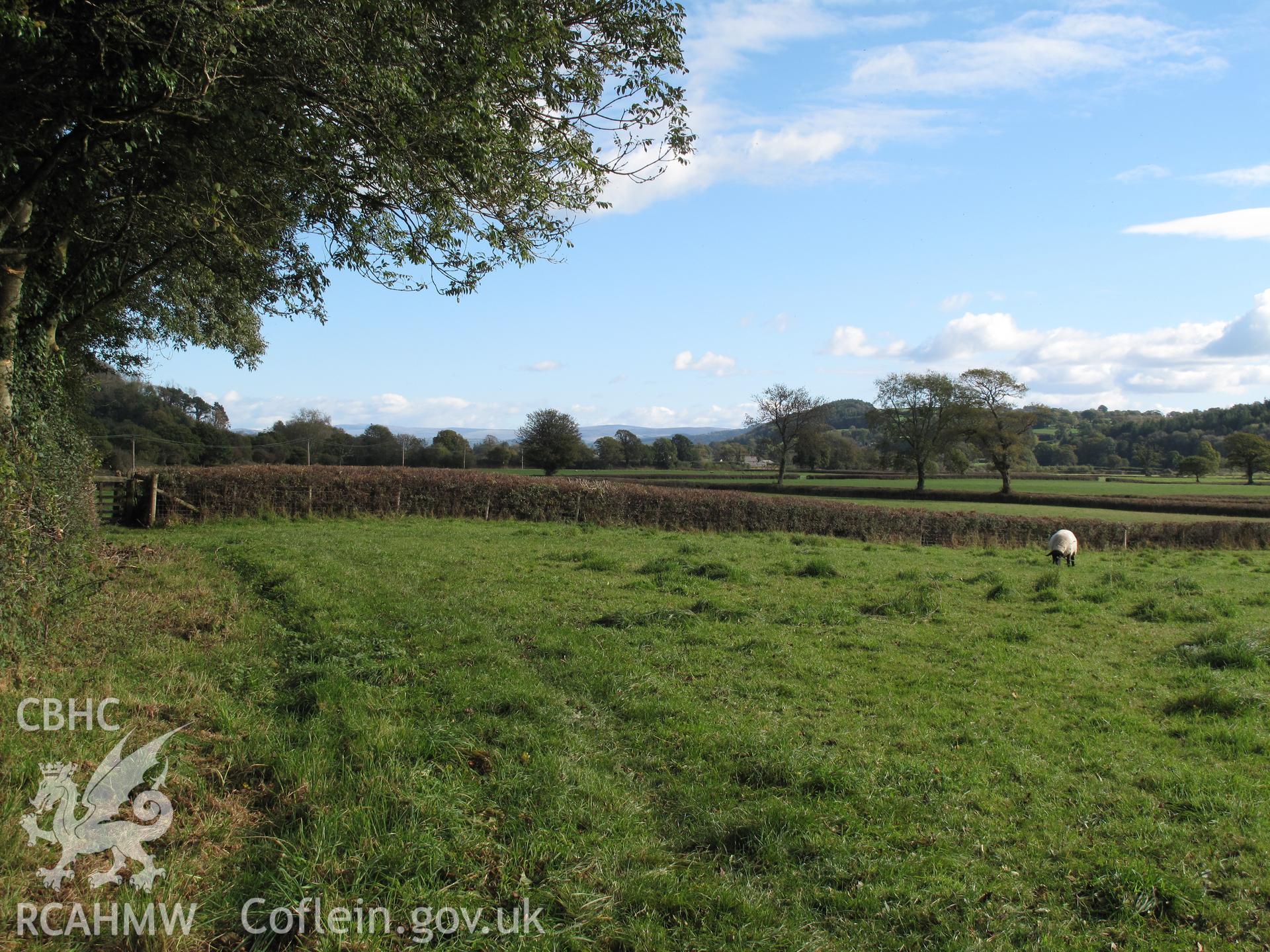 Battlesites of Cymerau and Ystrad Rwnws from the west, taken by Brian Malaws on 20 October 2010.