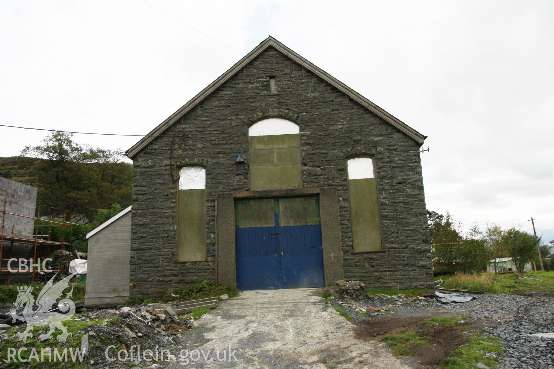 Soar Wesleyan Methodist chapel, Rhiwbryfdir, main facade from the north.