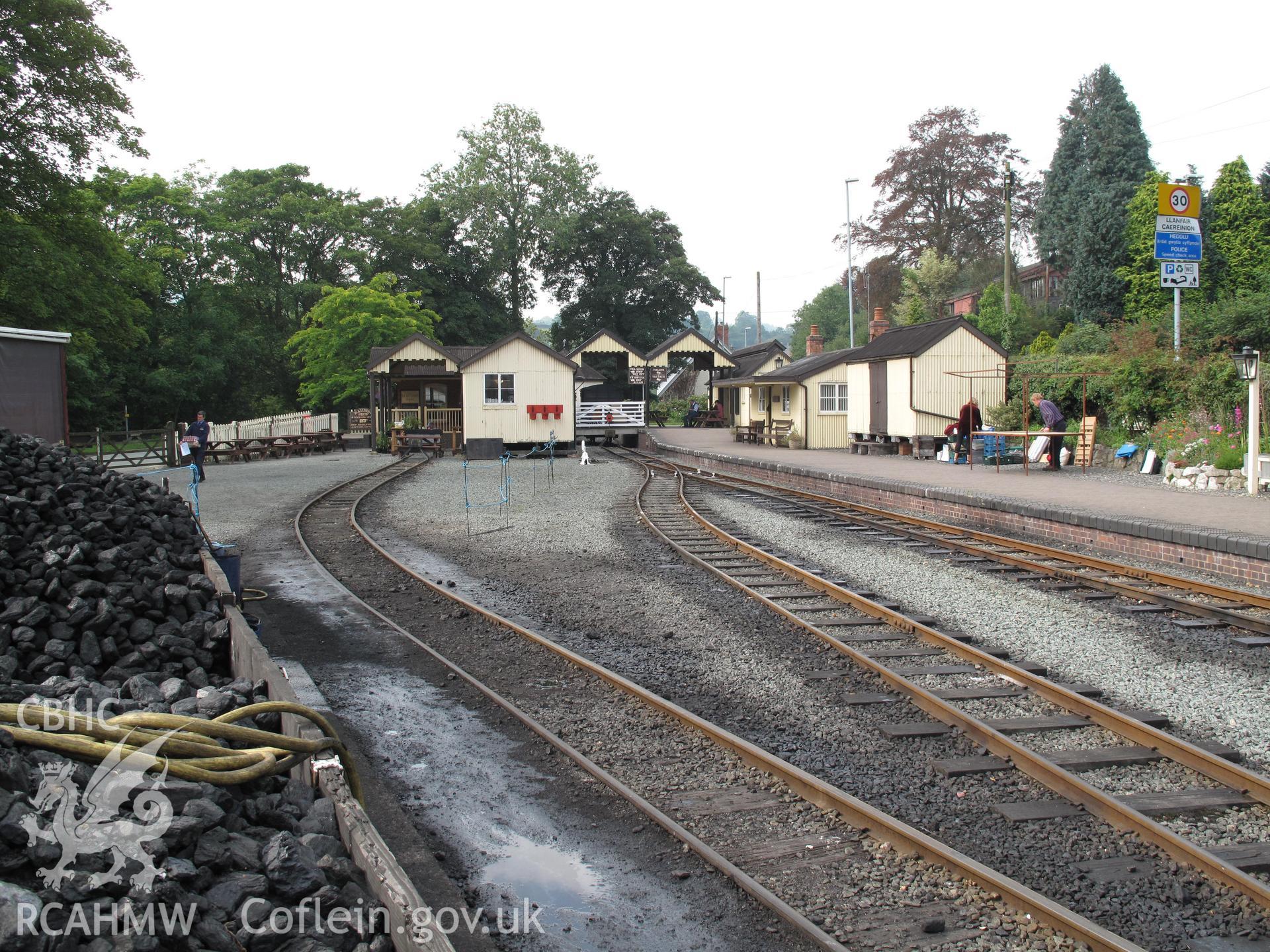 General view of Llanfair Caereinion station from the northeast, taken by Brian Malaws on 03 September 2010.