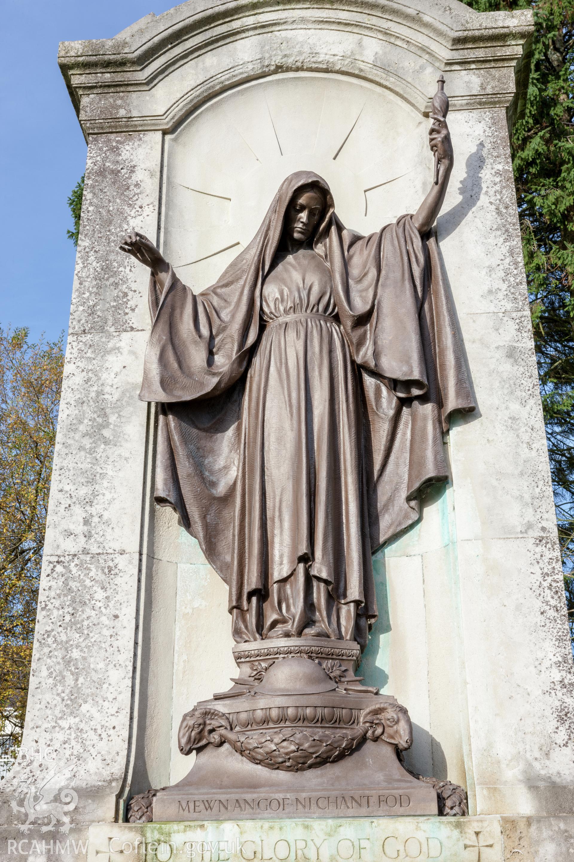 Detail of central sculpture, fate
