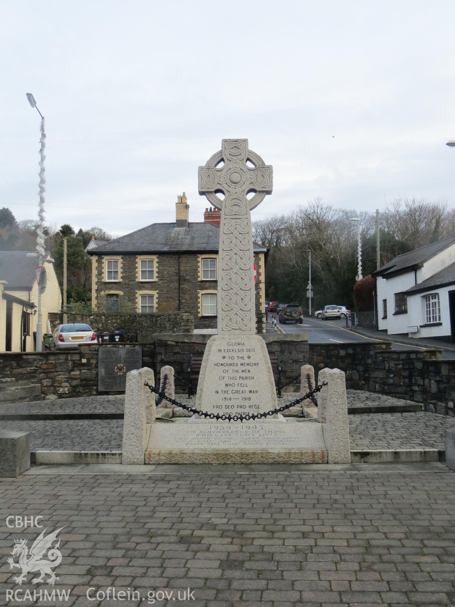 Front face of memorial.
