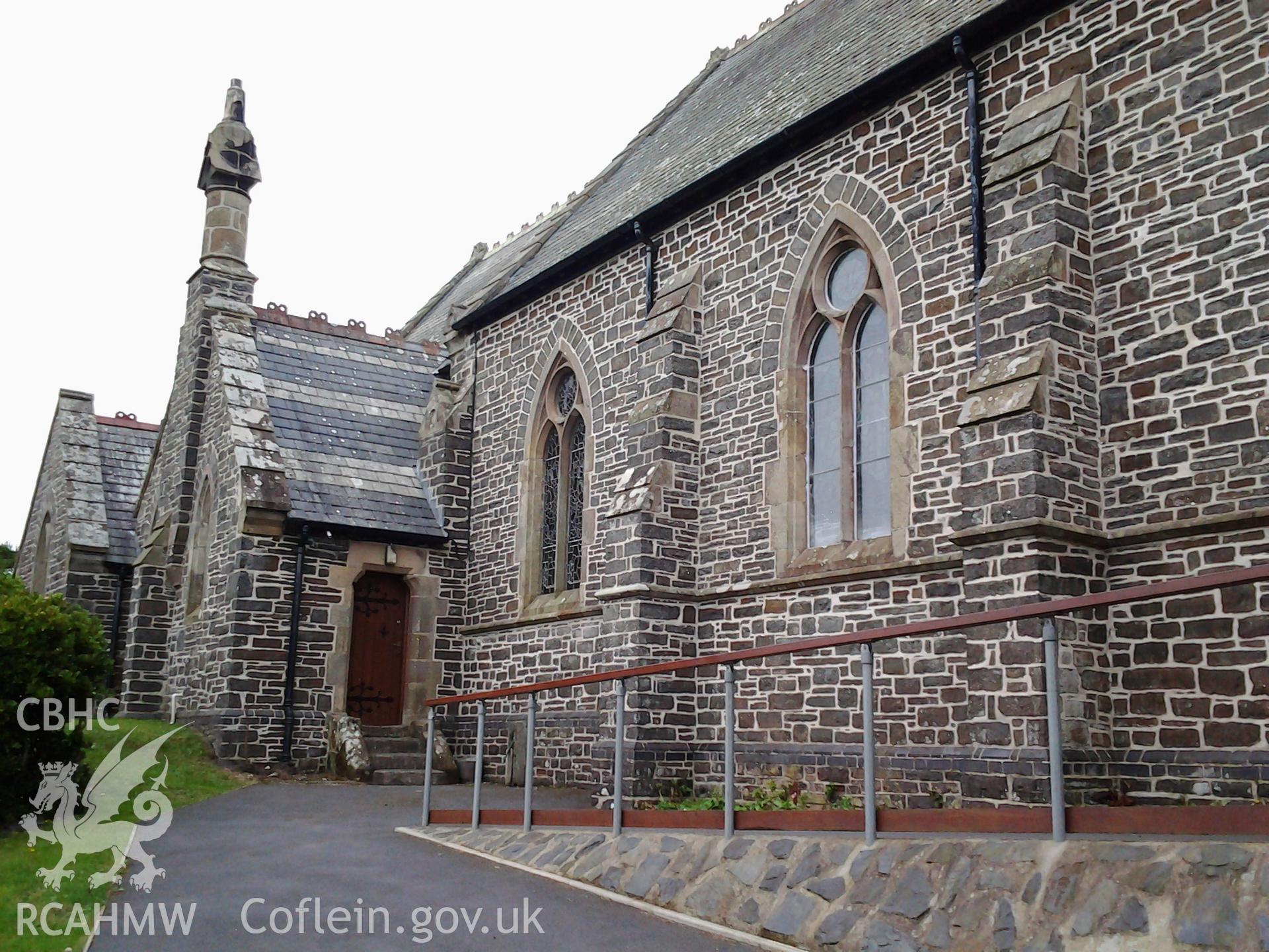 Ramp entrance to Vestry and main entrance, west side of church