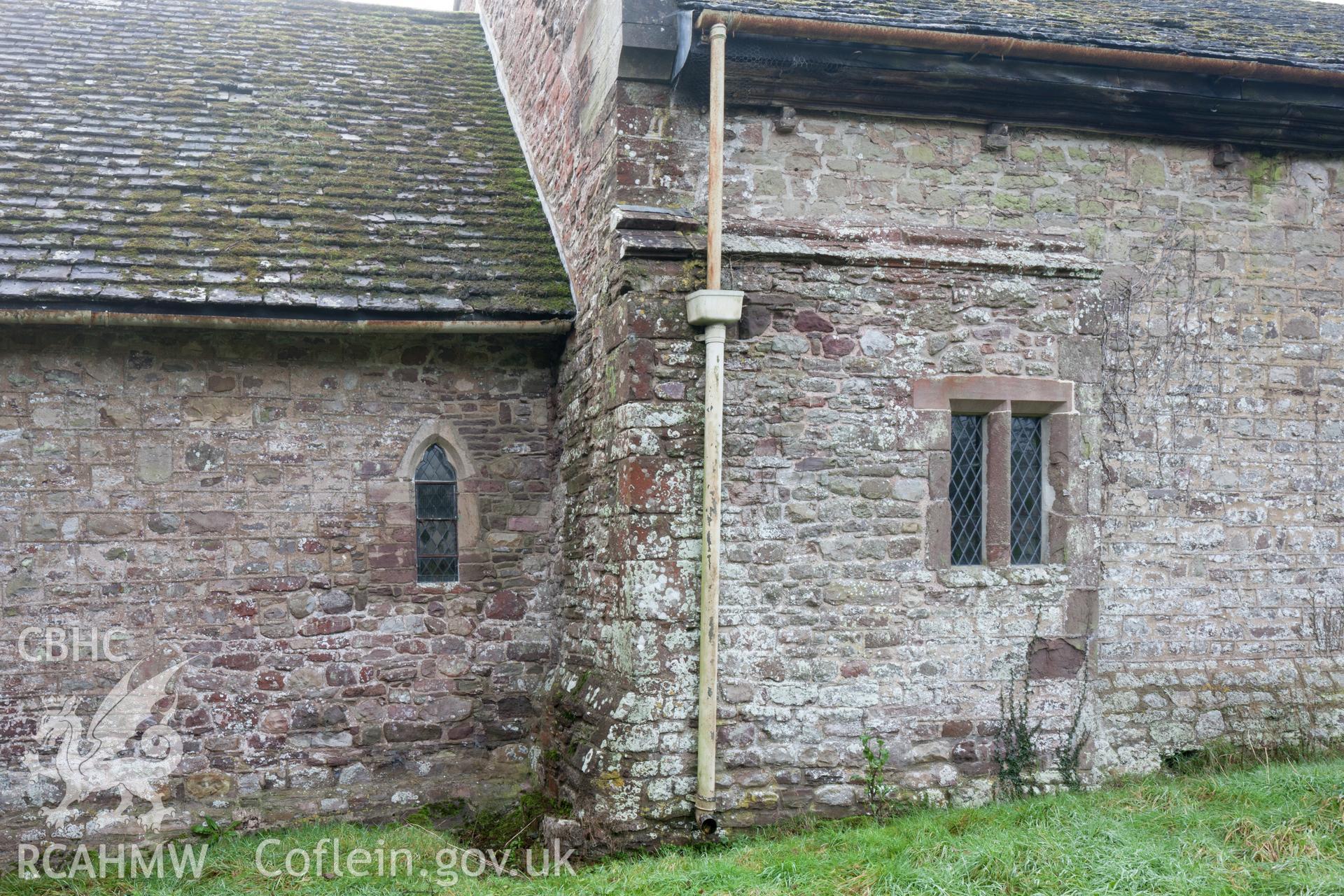 Outshut on northeast wall