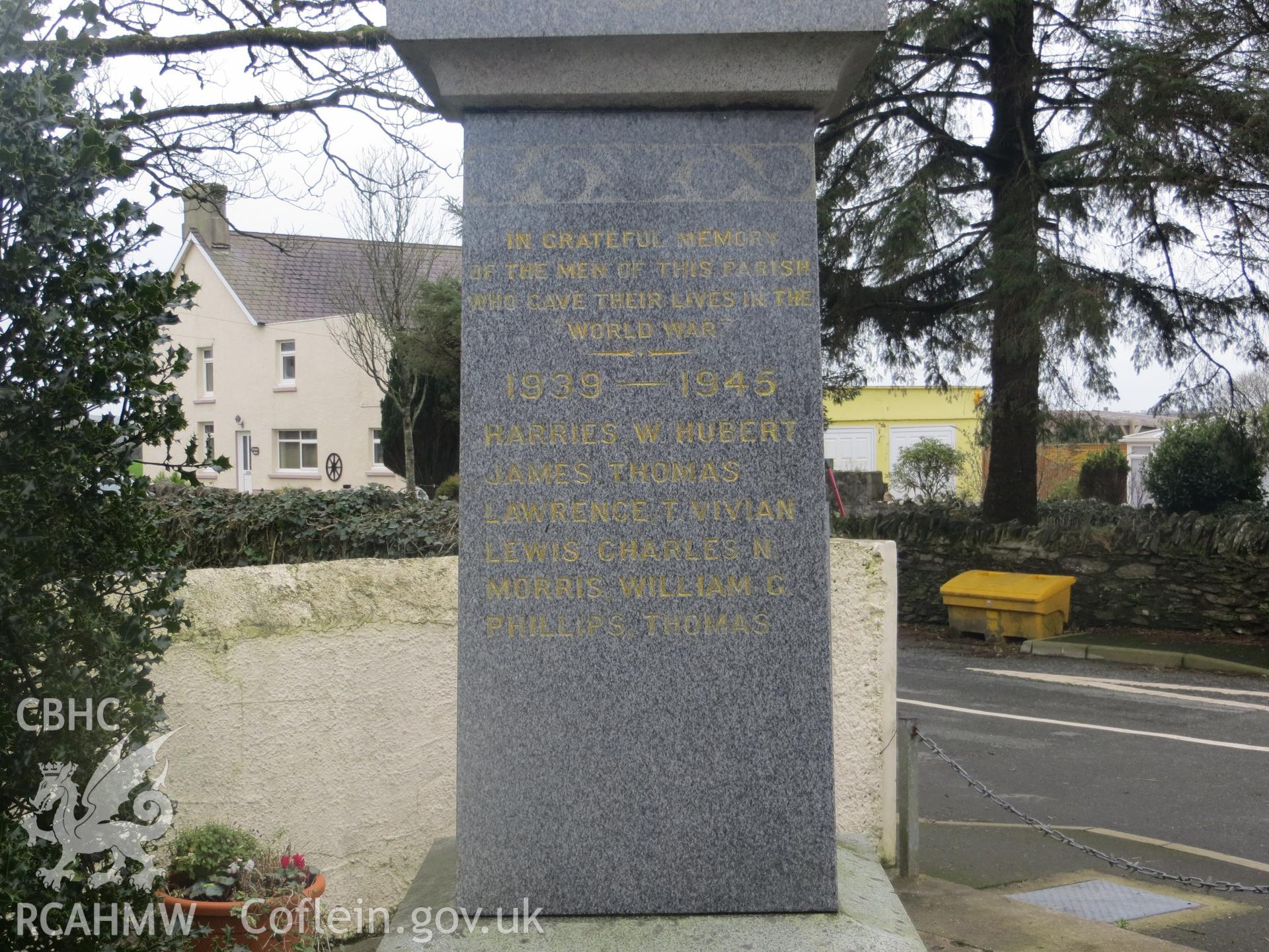North-east face of inscribed pillar.