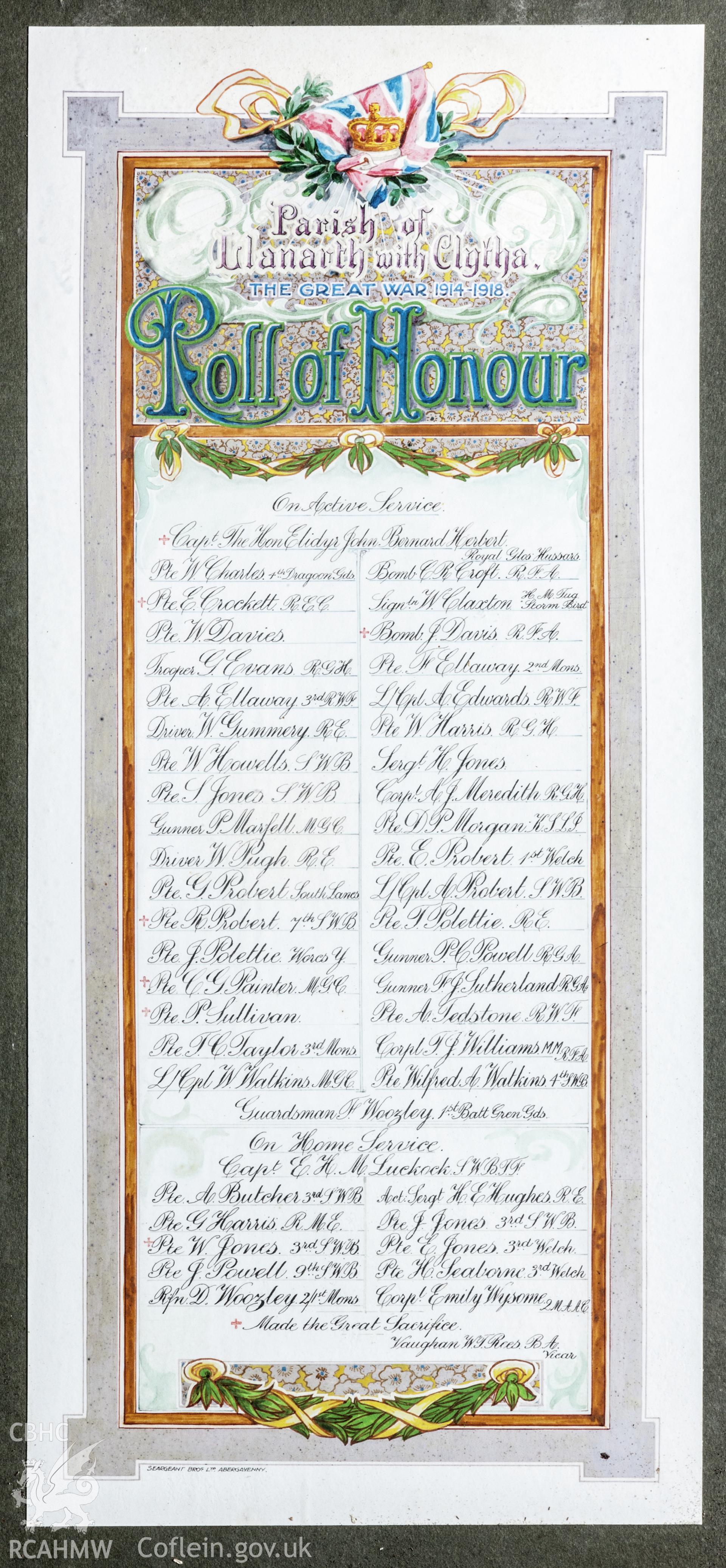 1914-1918 Roll of Honour