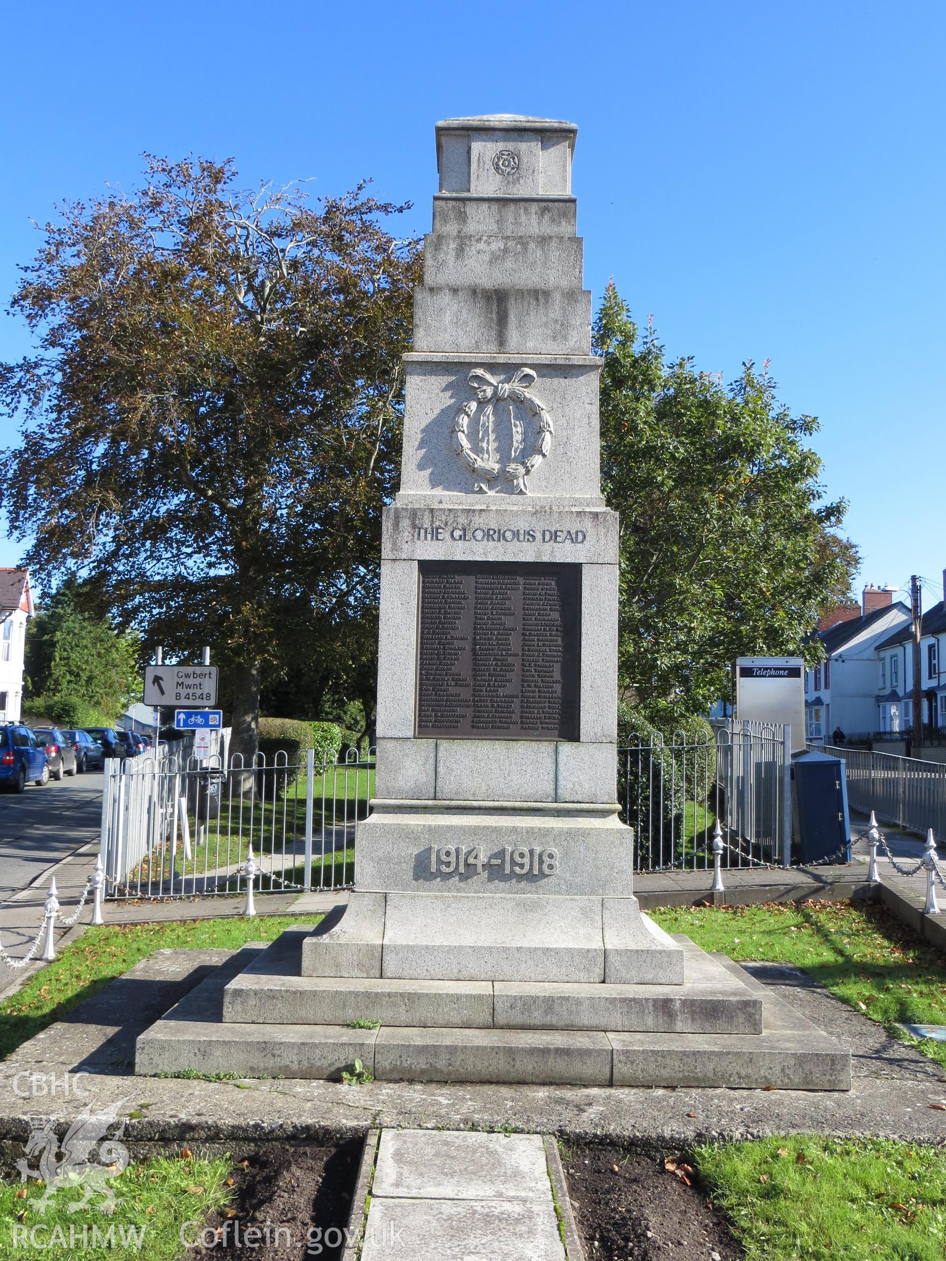 Front face of monument.