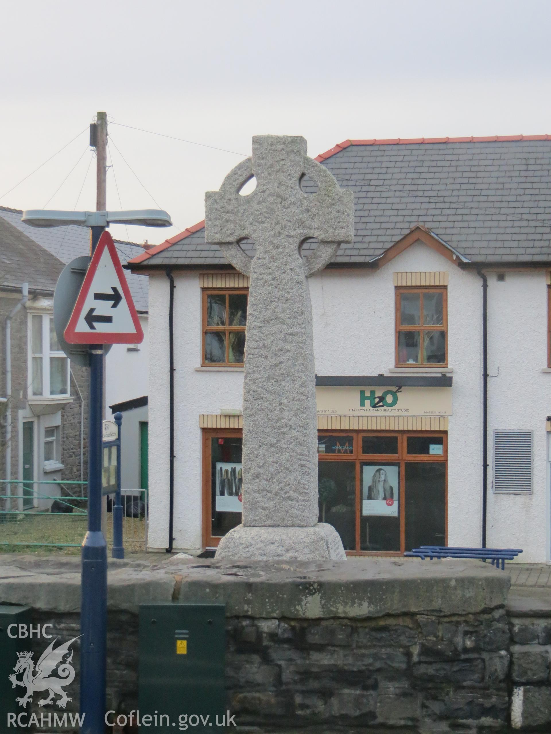 Rear view of memorial.