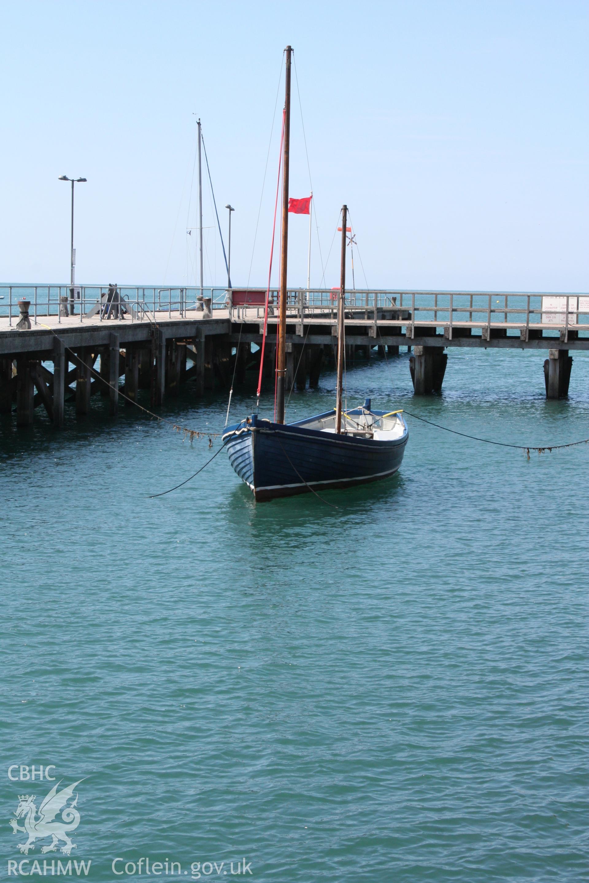 Sailing vessel belonging to the Outward Bound Centre, moored within the landing stages