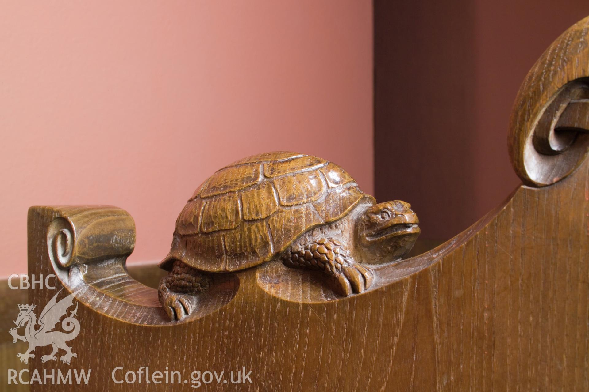Detail of carving on bench
