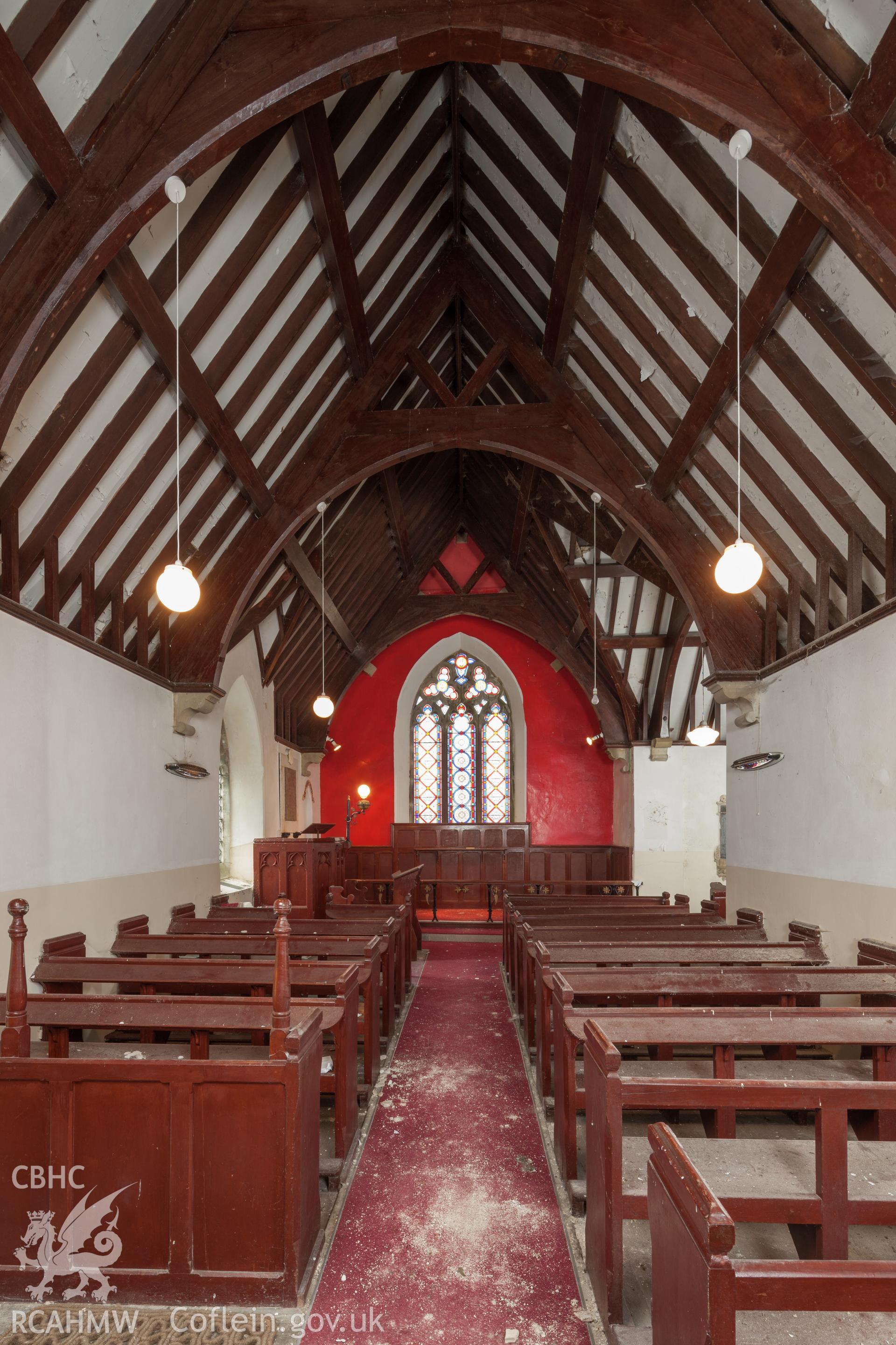 Interior, viewed from the west