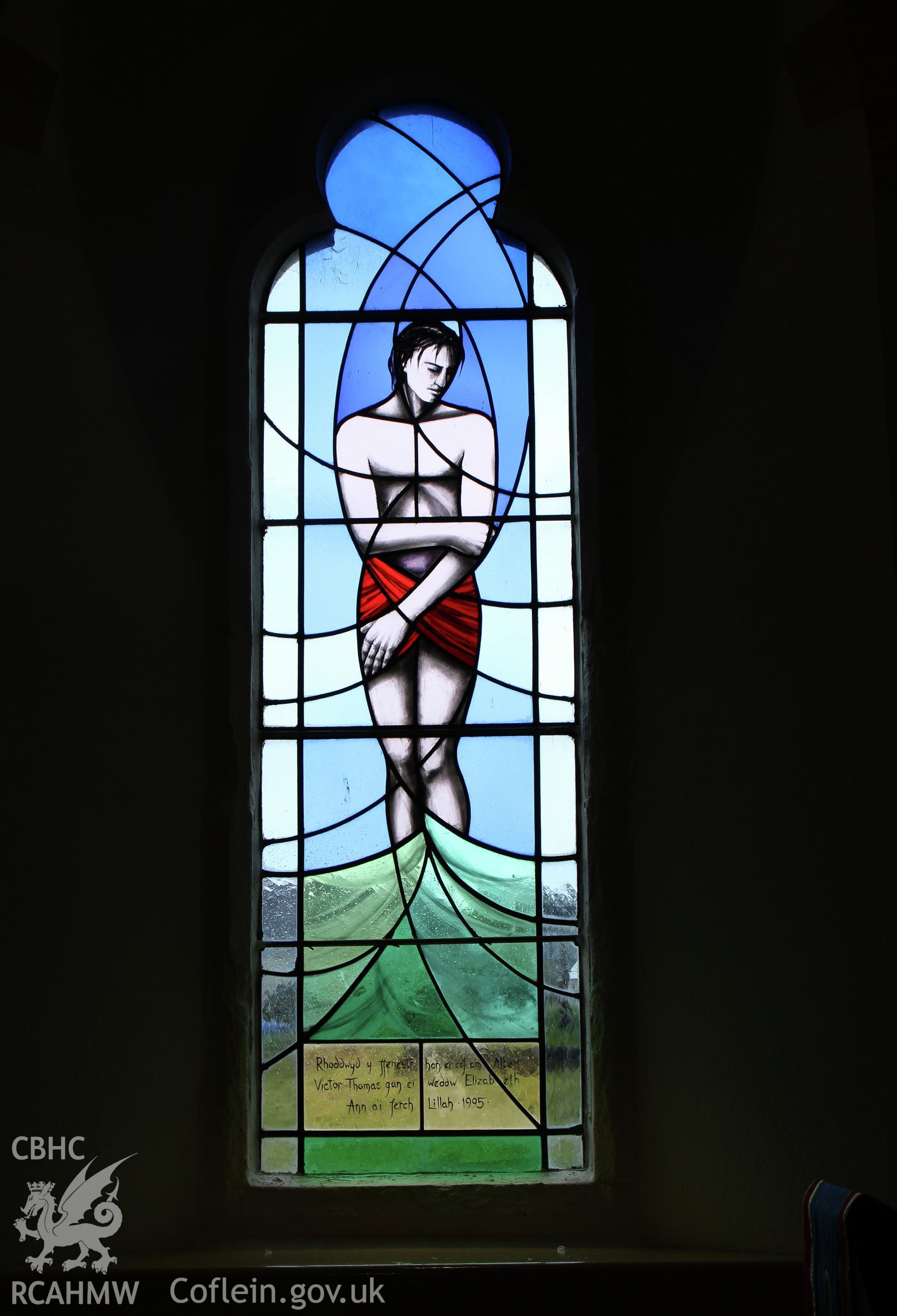 Detail of window: The Baptism of Christ by Caroline Loveys 1995-96