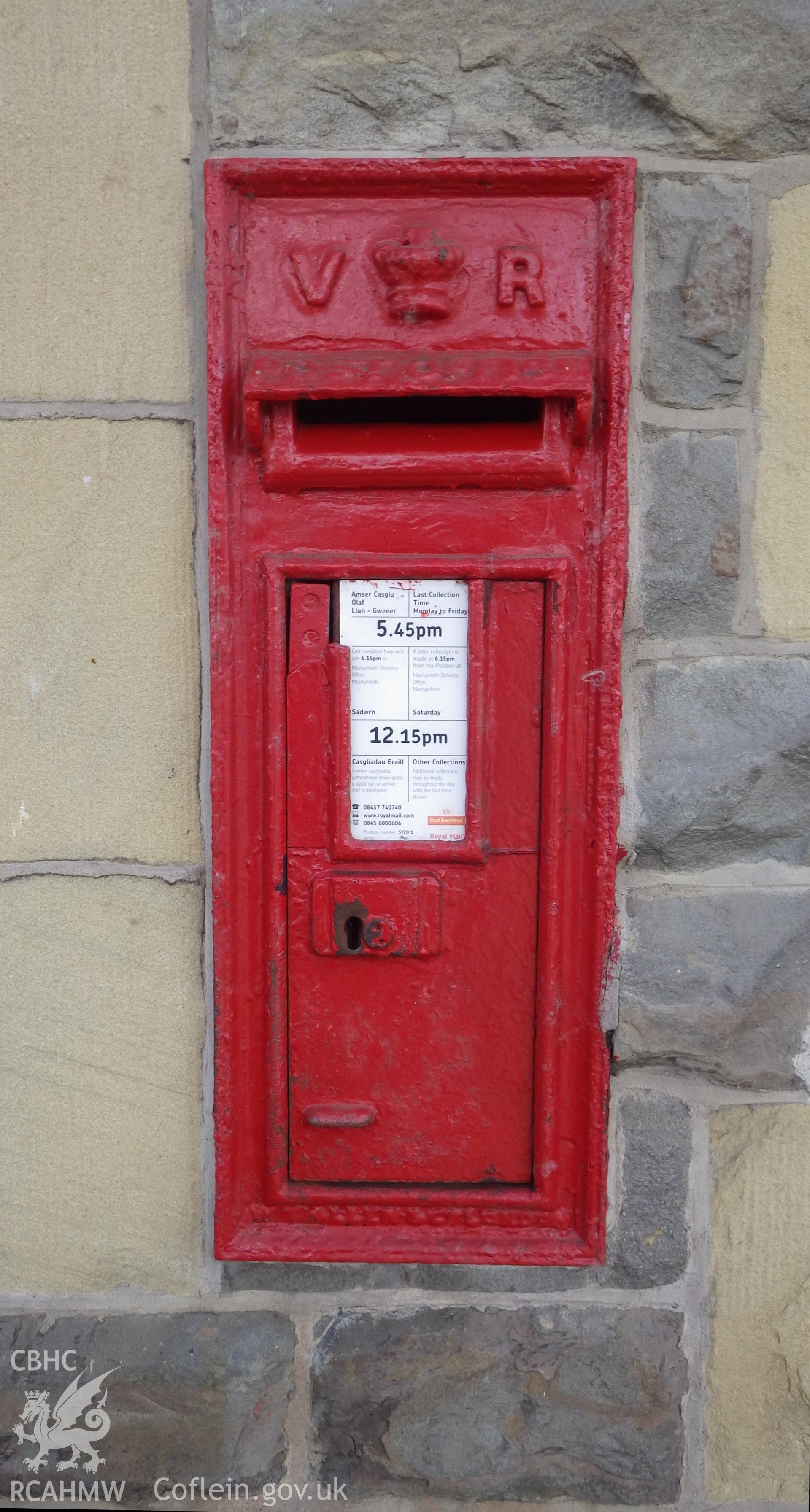 Victorian postbox in the wall of station