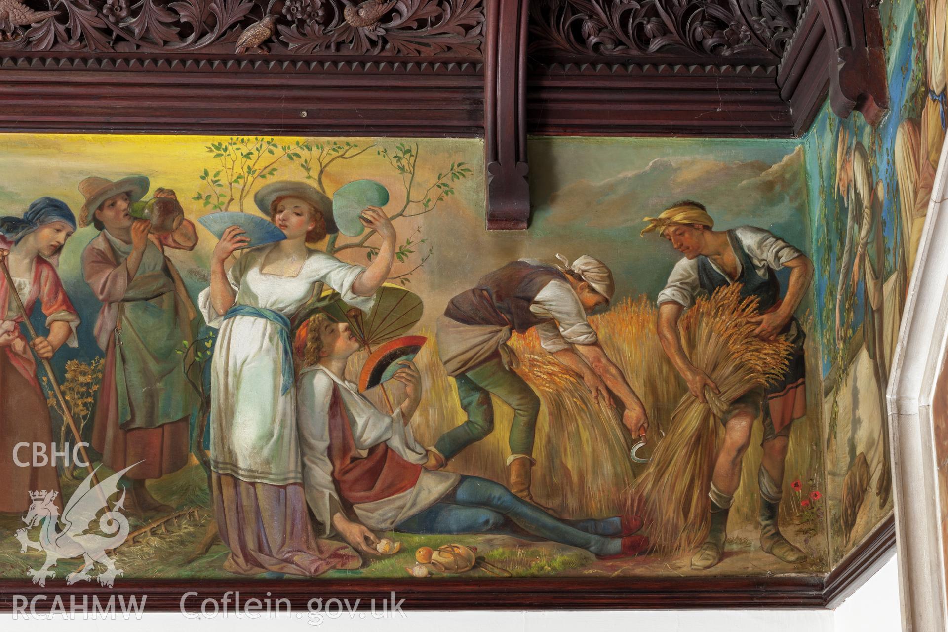 Painted frieze around James Harvey's room