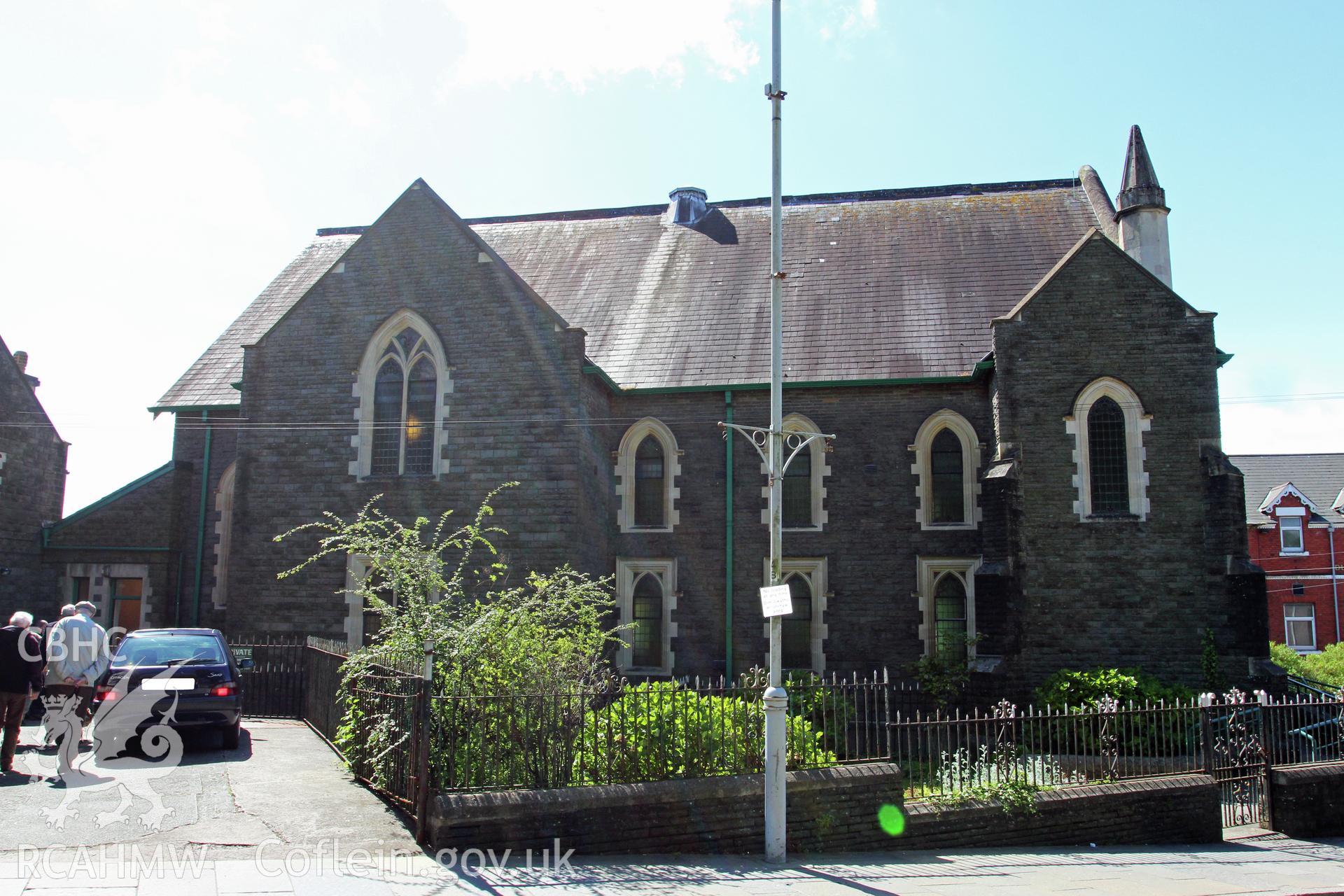 Exterior of Hope Baptist Chapel, the right side elevation viewed from the west