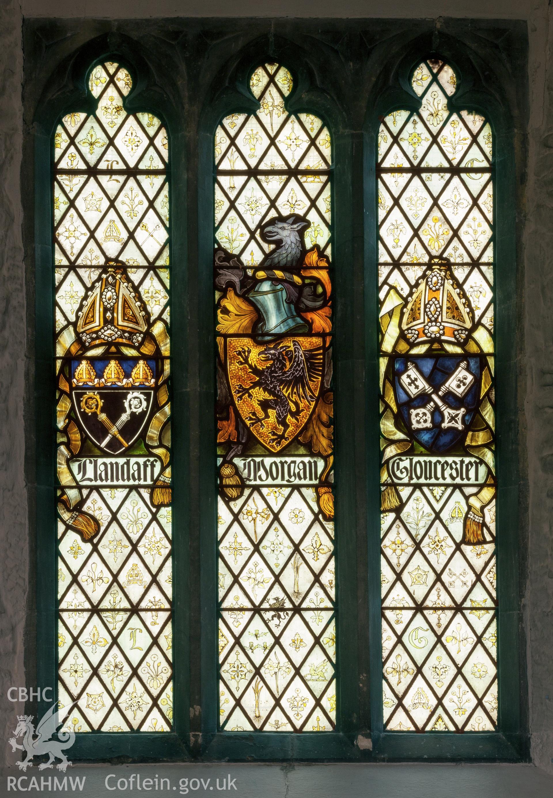 Stained glass window in south wall of south aisle