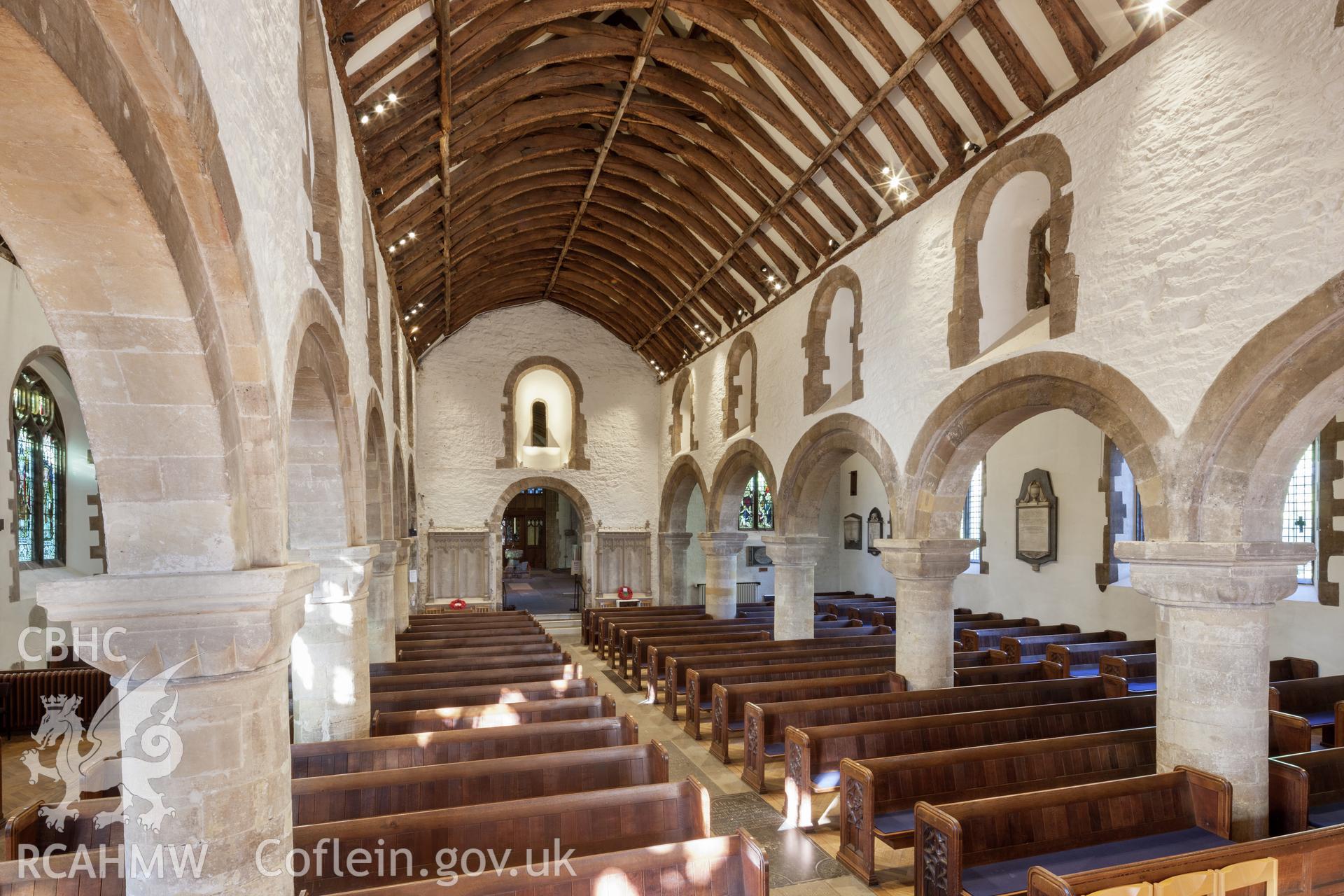 Interior, from the pulpit looking west northwest