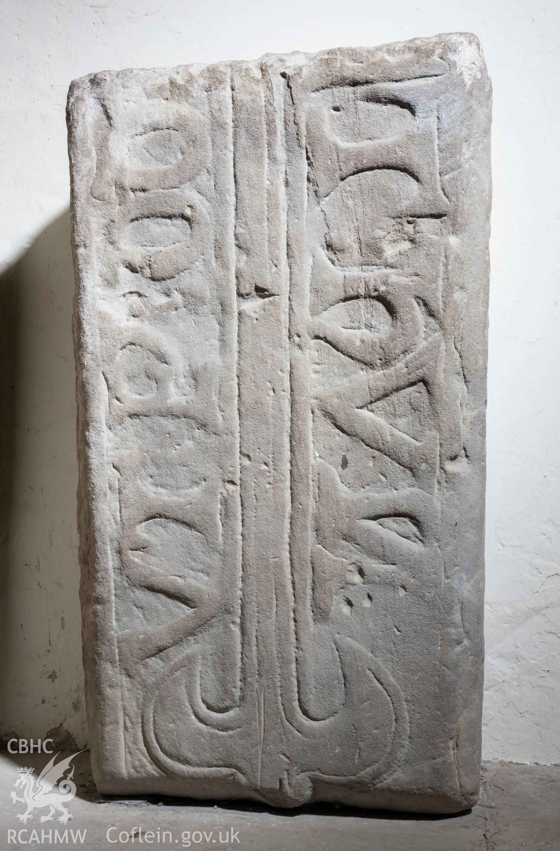 Early christian stone carvings in porch