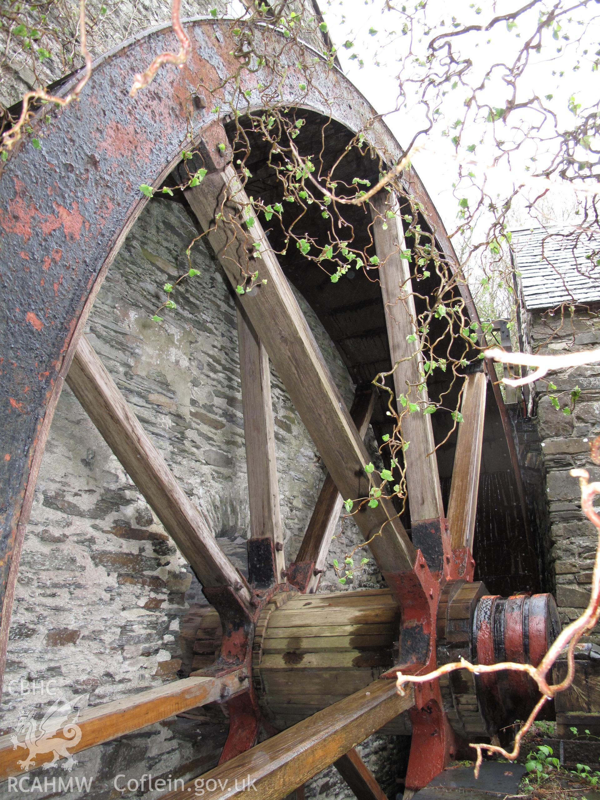 Waterwheel for corn mill at Felin Isaf, Glan Conwy.