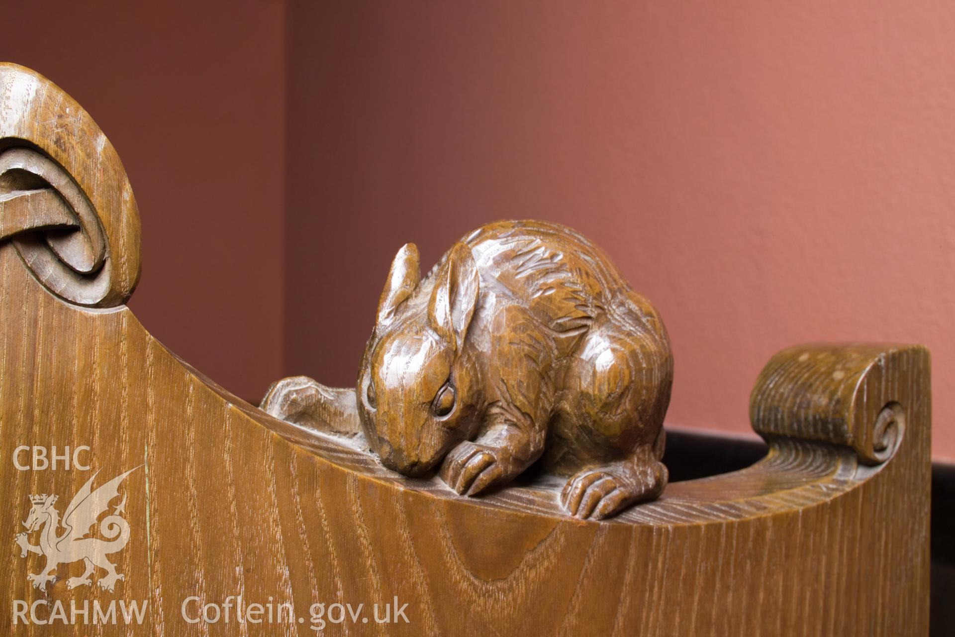 Detail of carving on bench