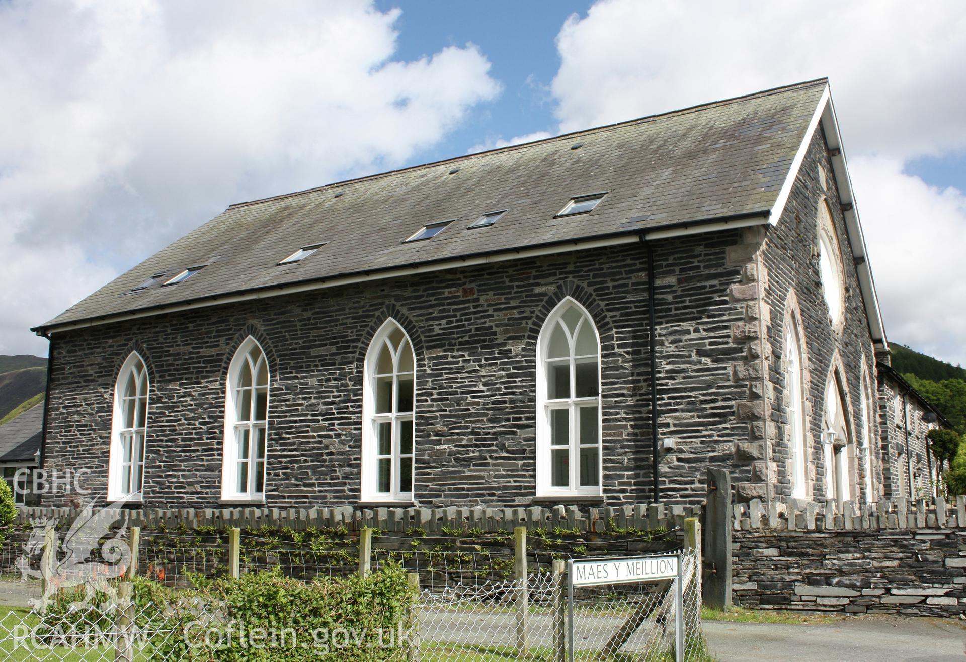 Cwrt Independent chapel viewed from north