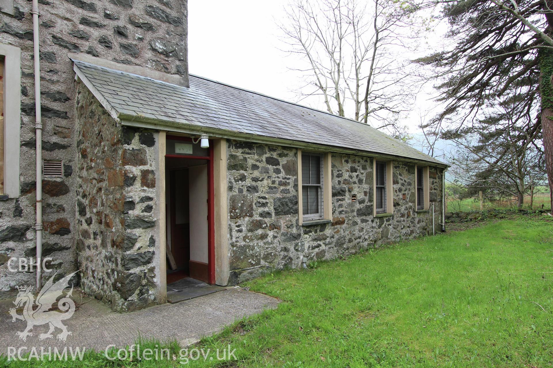 Exterior of Peniel chapel vestry from the north-east