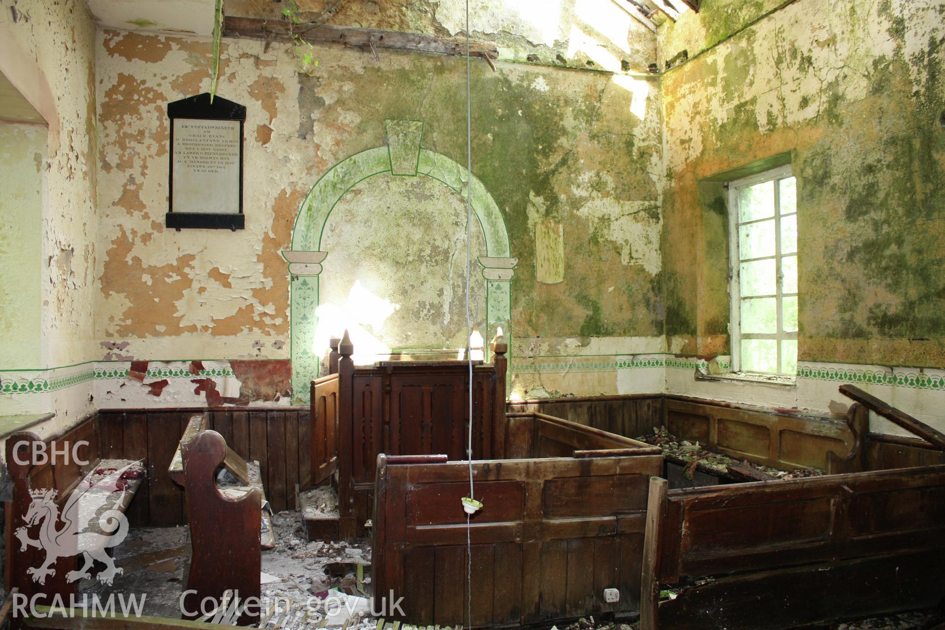 Sardis Chapel, interior looking north