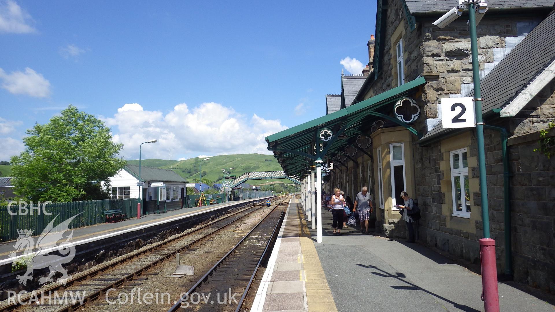 Platform 2 (to Aberystwyth and Pwllheli) from the west looking east
