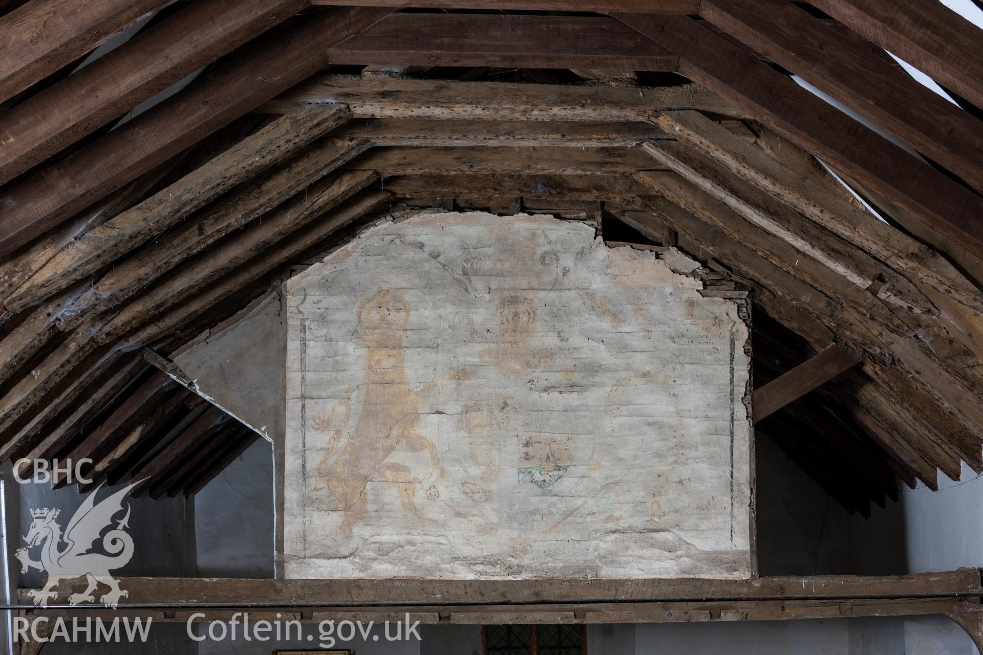 Painted panel, Royal coat of arms