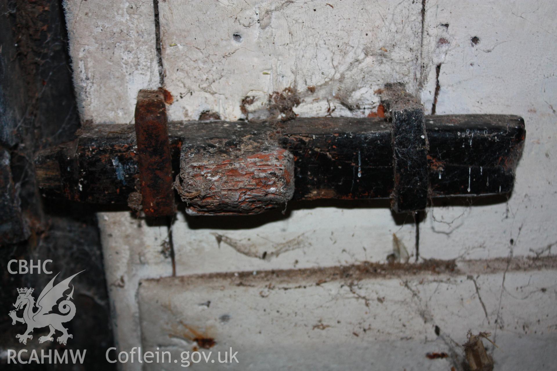 Interior main doorway latch.