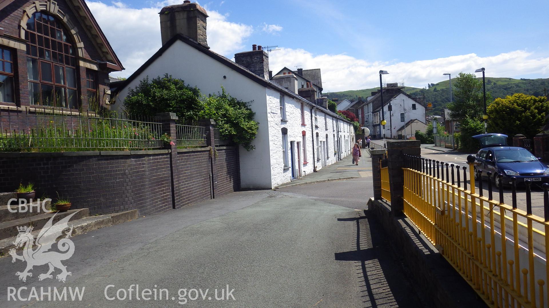 Exterior view of Morris cottages (nos 1 -33), Heol Y Doll, Machynlleth