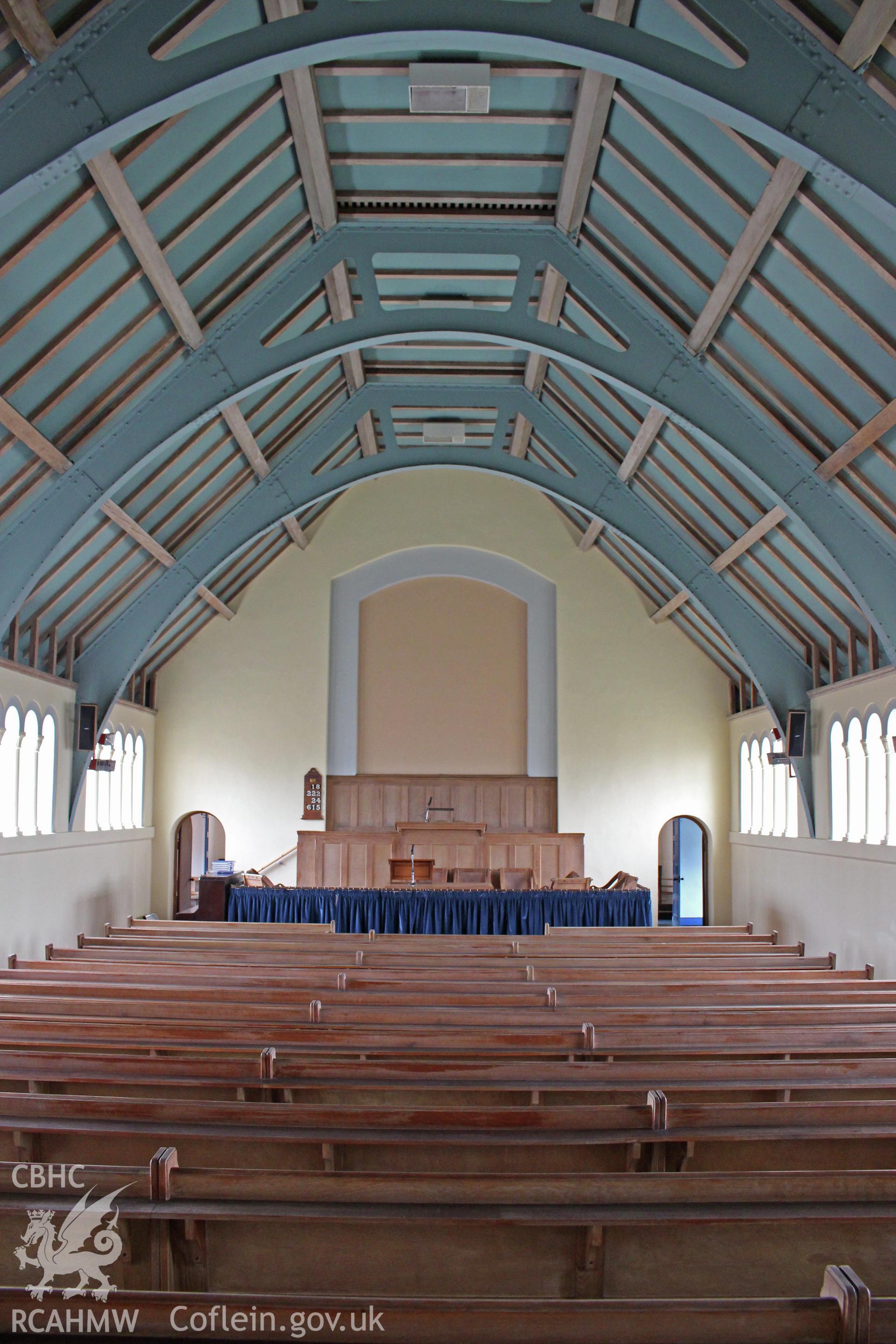 Interior of Baptist Chapel, Ruthin looking north-west