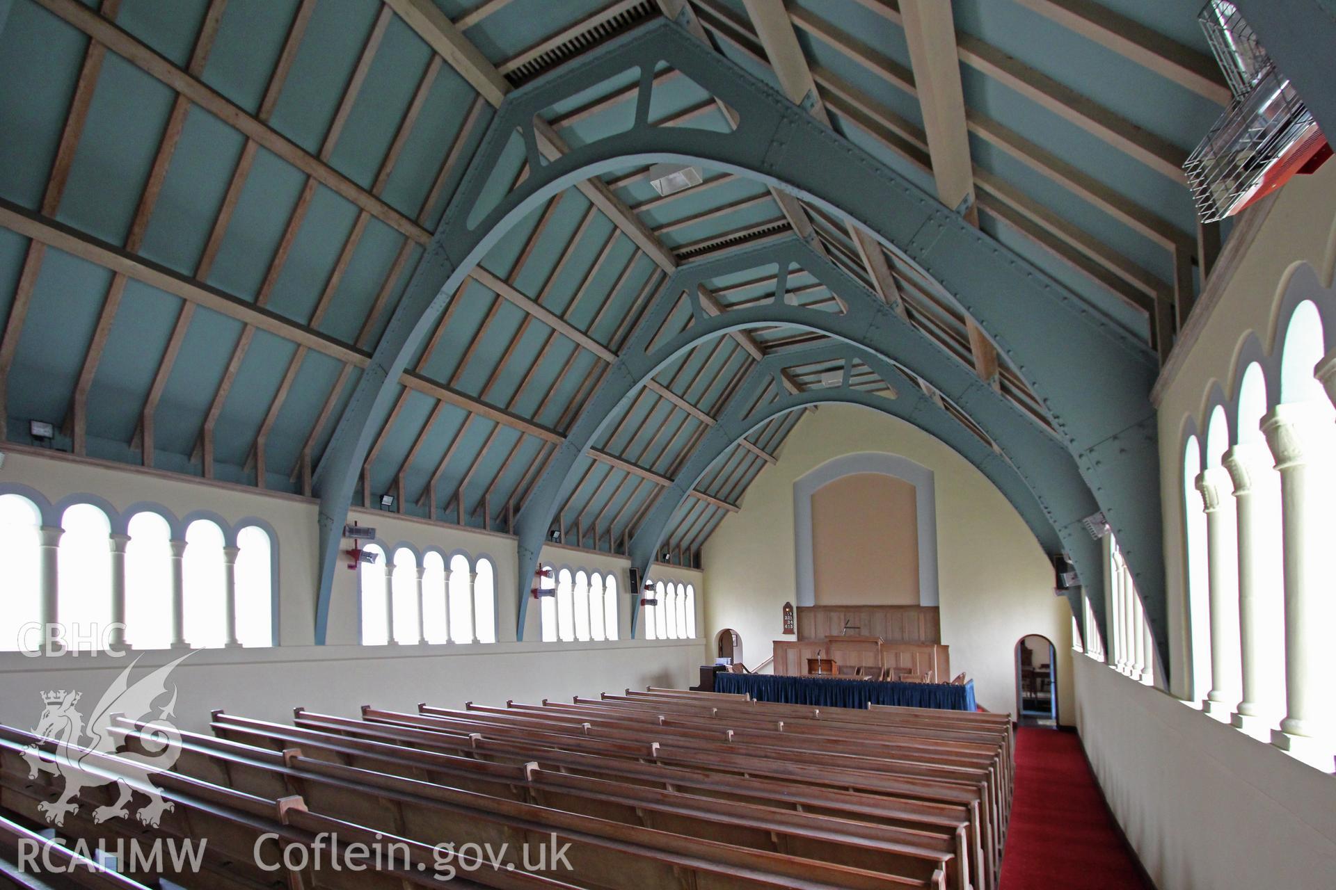 Interior of Baptist Chapel, Ruthin looking west